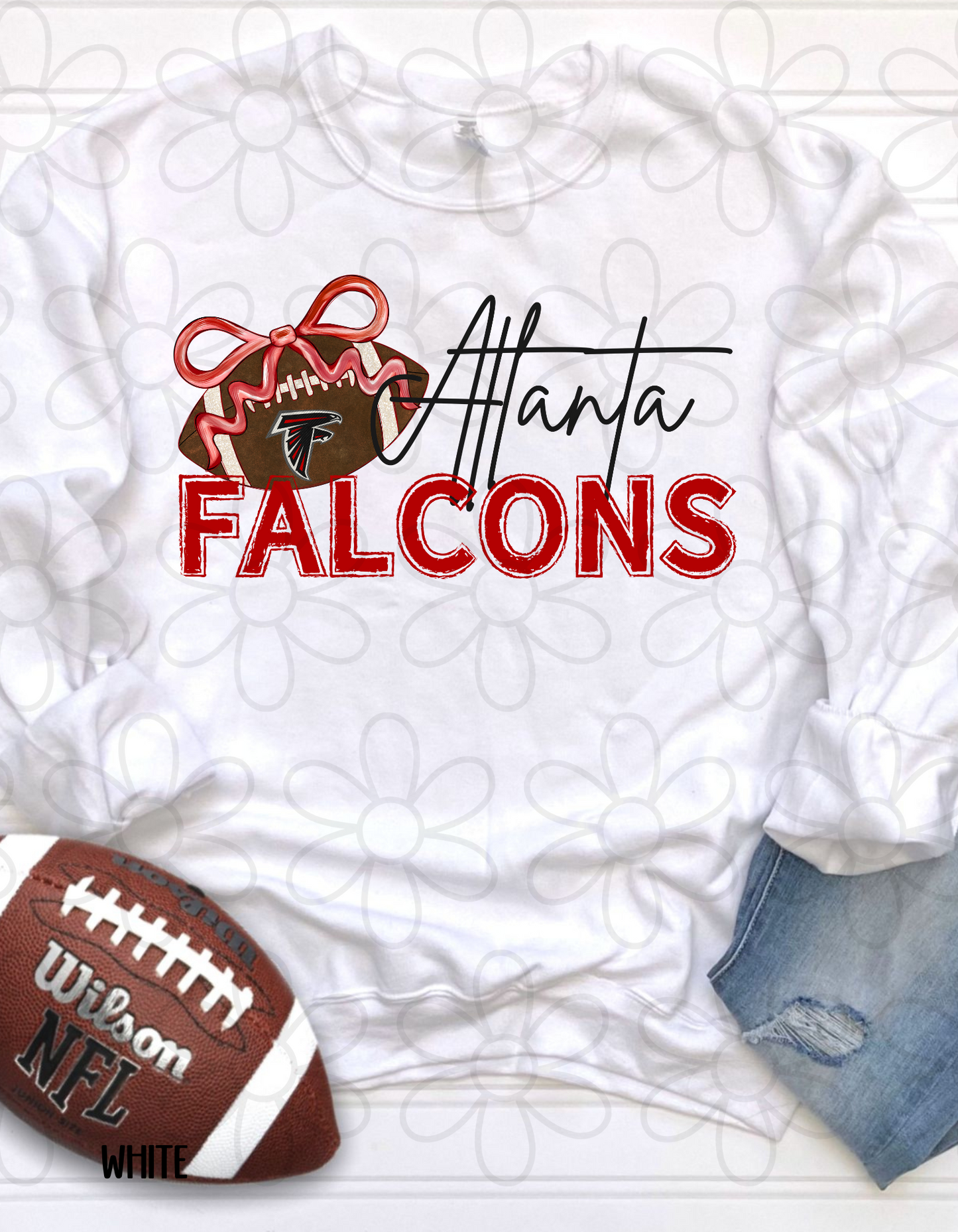 Football Bow Teams (Multiple Options) Kids Completed Tee