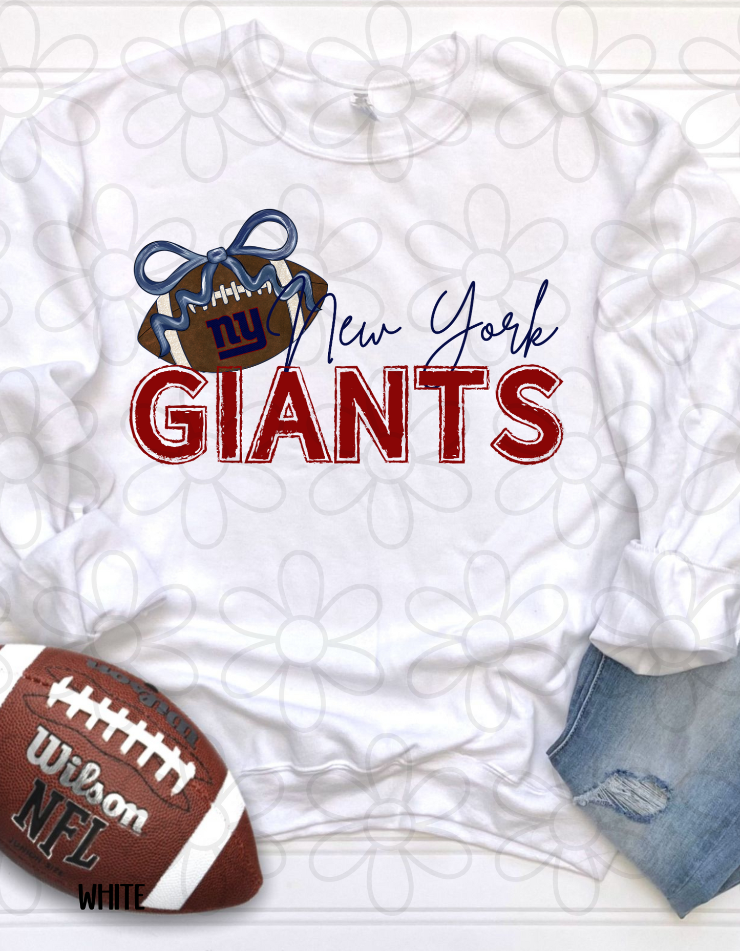 Football Bow Teams (Multiple Options) Kids Completed Tee
