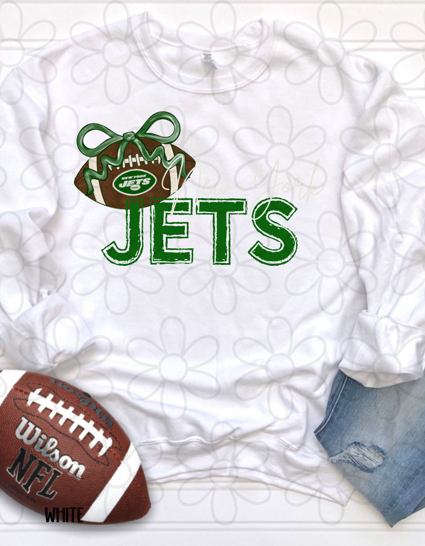 Football Bow Teams (Multiple Options) Kids Completed Tee