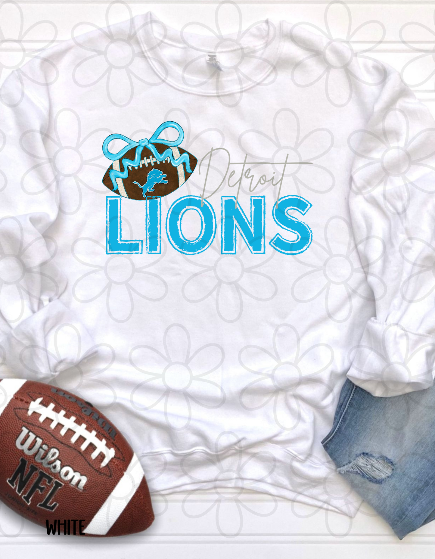 Football Bow Teams (Multiple Options) Kids Completed Tee