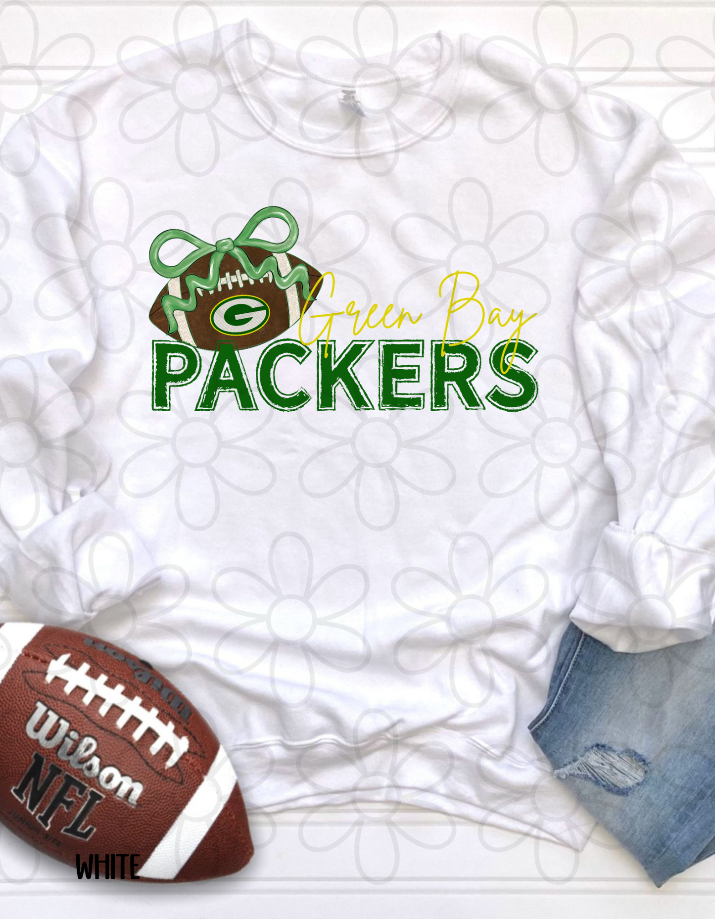 Football Bow Teams (Multiple Options) Kids Completed Tee