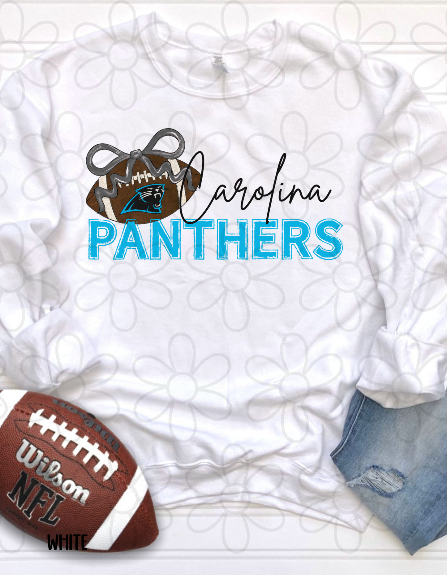 Football Bow Teams (Multiple Options) Kids Completed Tee