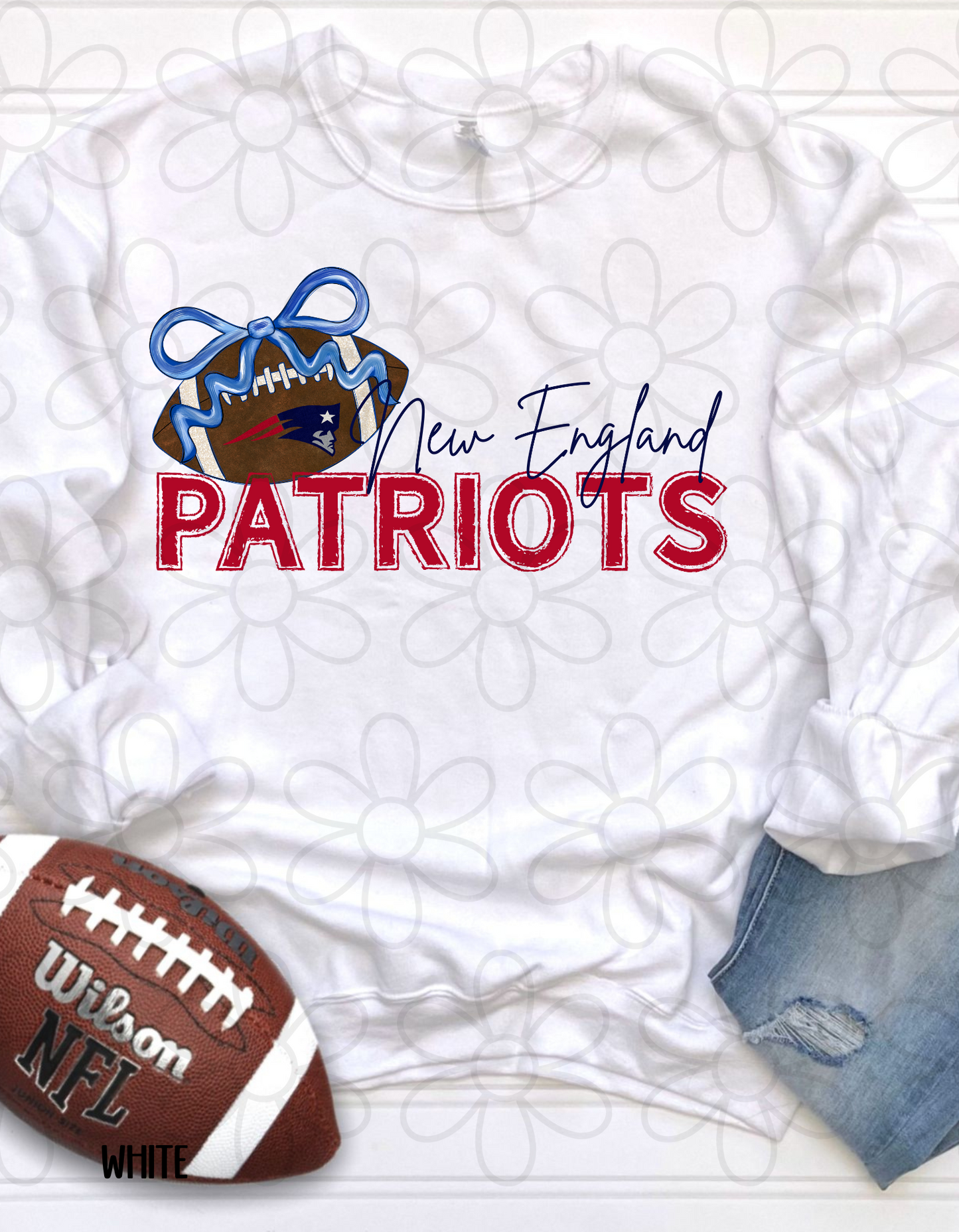 Football Bow Teams (Multiple Options) Kids Completed Tee