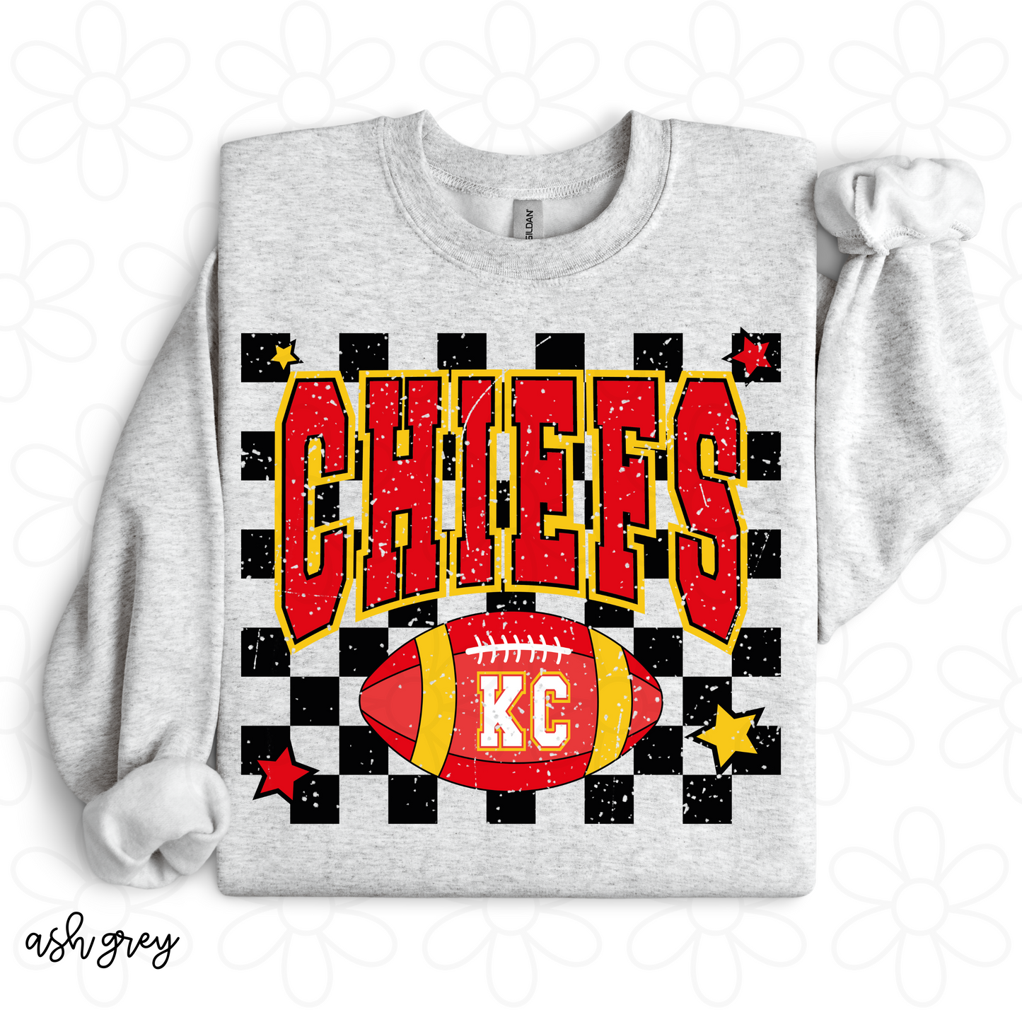 KC Chiefs Checkered DTF Transfer