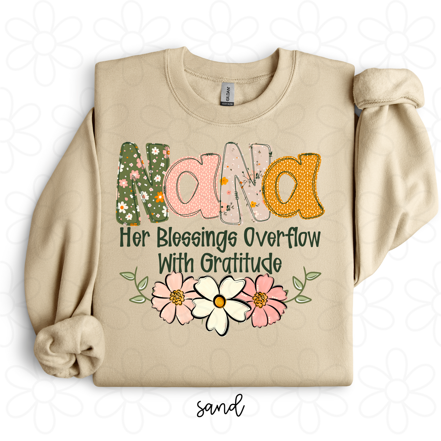 Custom Her Blessings Overflow With Gratitude (Multiple Options) DTF Transfer