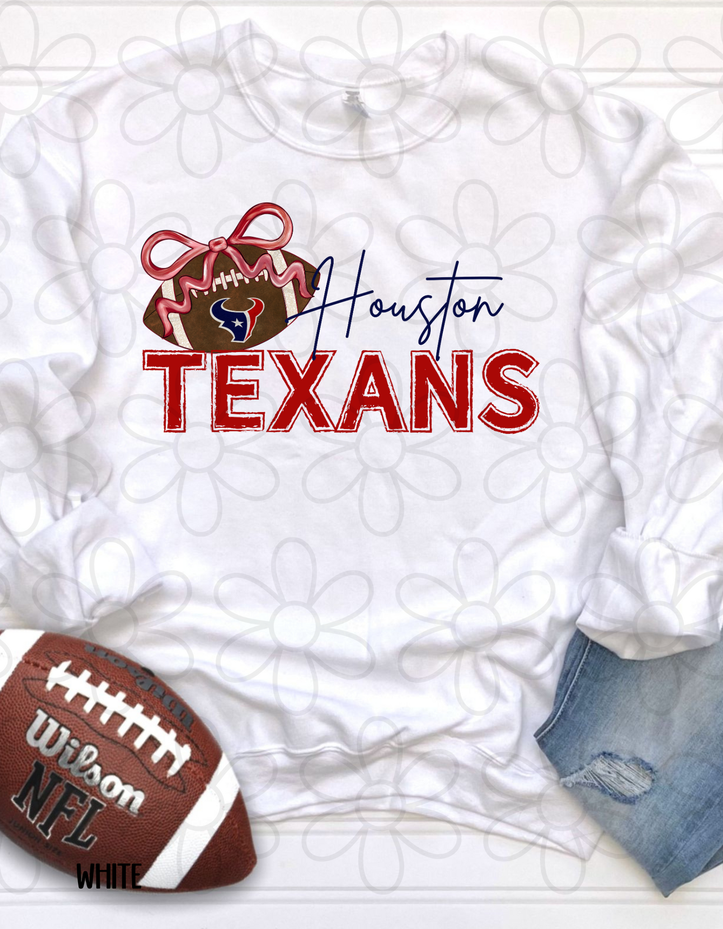 Football Bow Teams (Multiple Options) Kids Completed Tee
