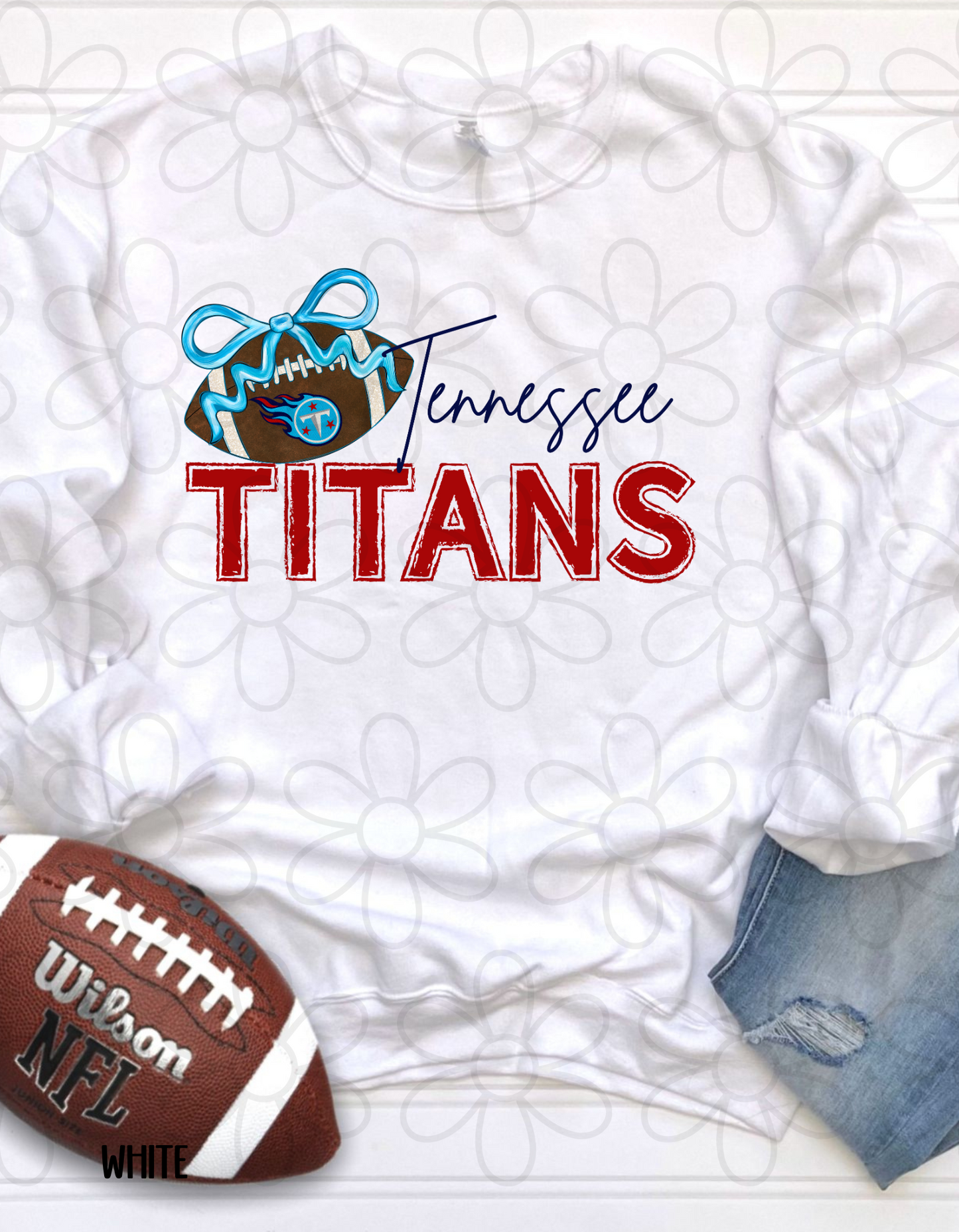 Football Bow Teams (Multiple Options) Kids Completed Tee