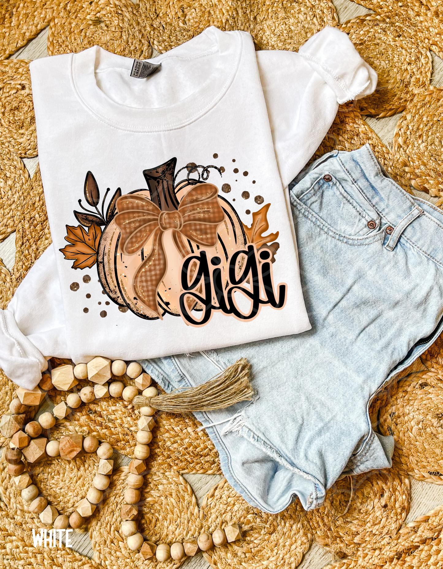 Fall Pumpkin Coquette Bow Names (Multiple Options - No Customs) DTF Transfer