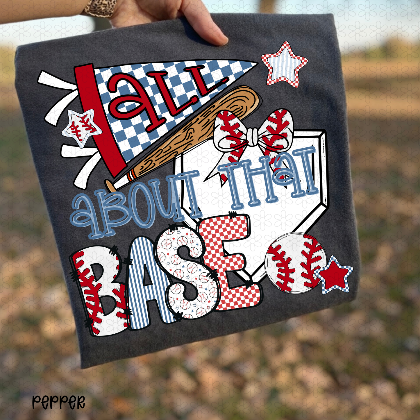 Baseball All About That Base DTF Transfer