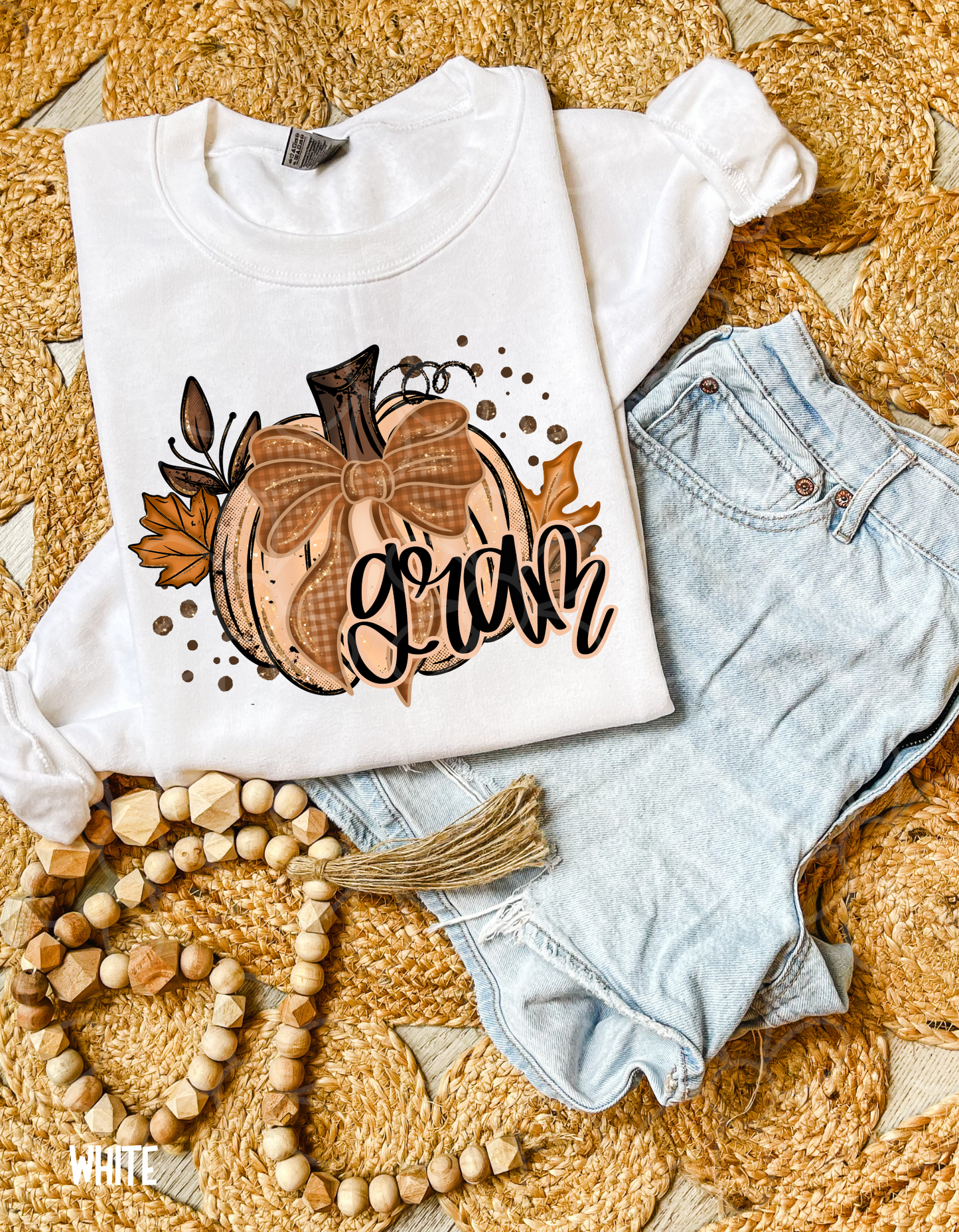 Fall Pumpkin Coquette Bow Names (Multiple Options - No Customs) DTF Transfer