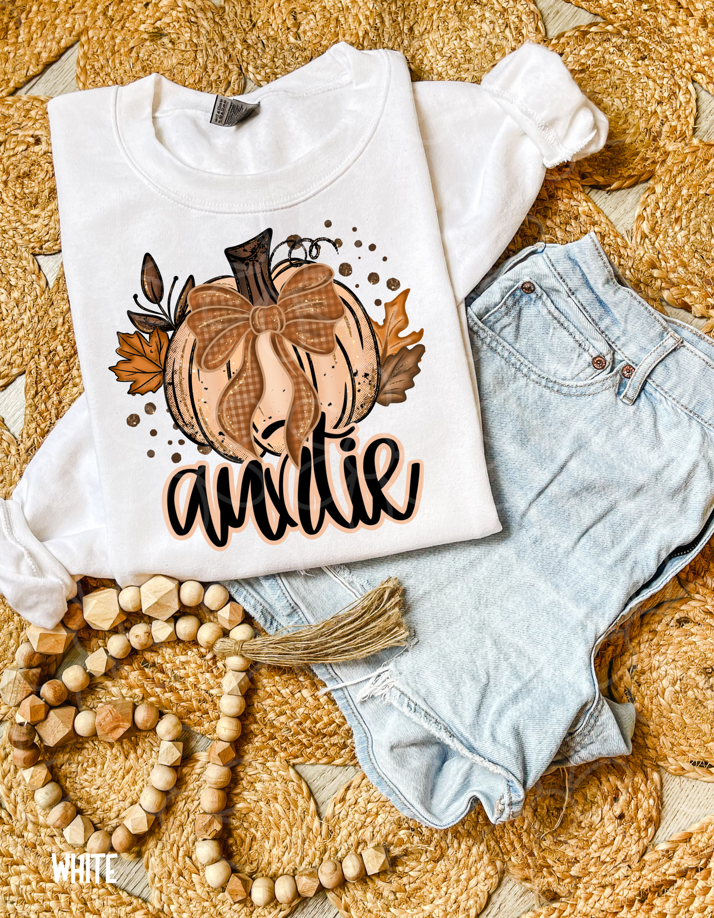 Fall Pumpkin Coquette Bow Names (Multiple Options - No Customs) Completed Tee