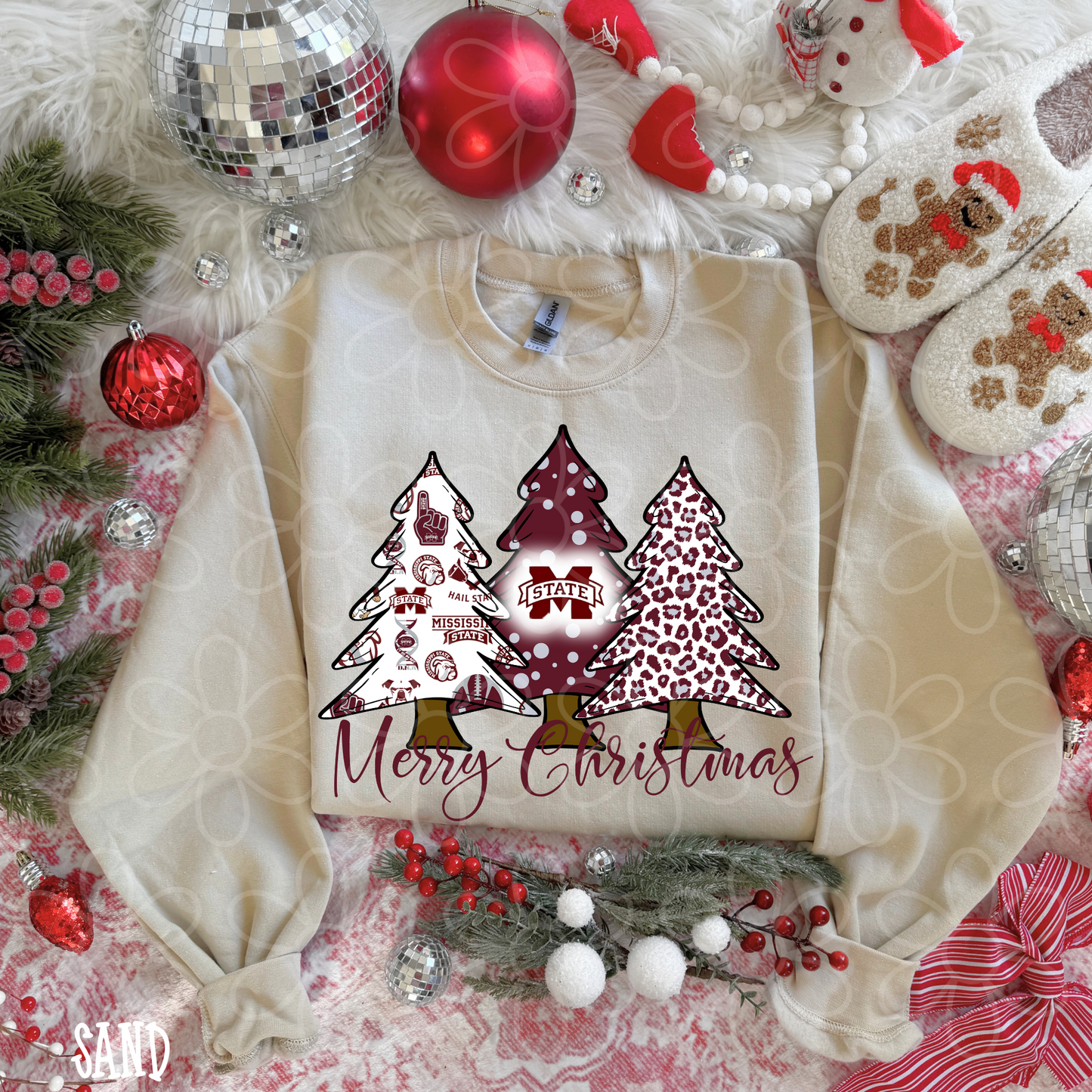 Merry Christmas Sports Team Trees (Multiple Options) Completed Tee