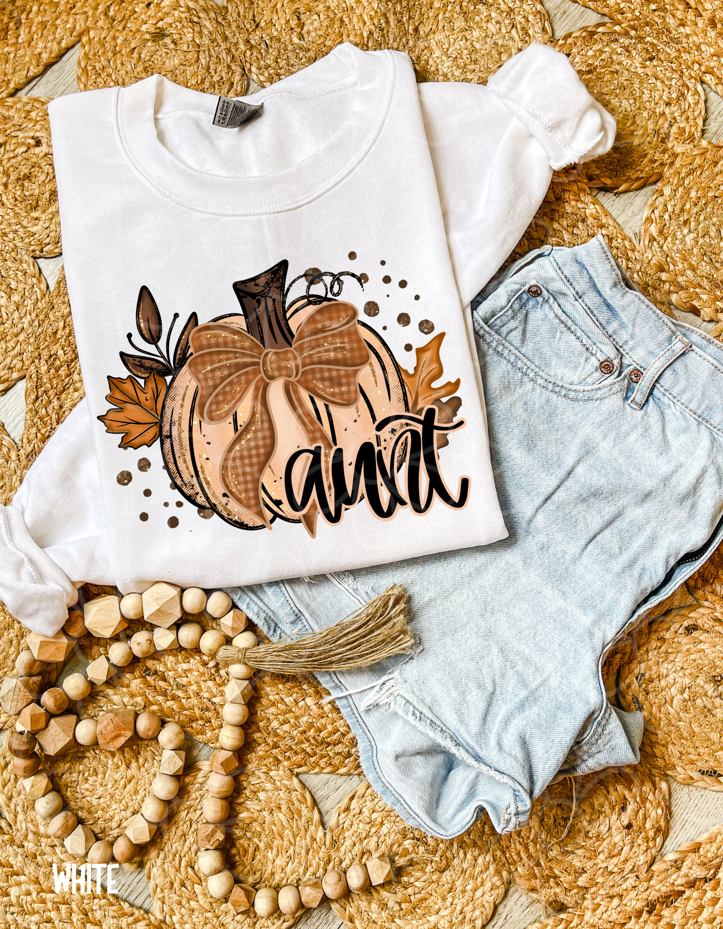 Fall Pumpkin Coquette Bow Names (Multiple Options - No Customs) Completed Tee