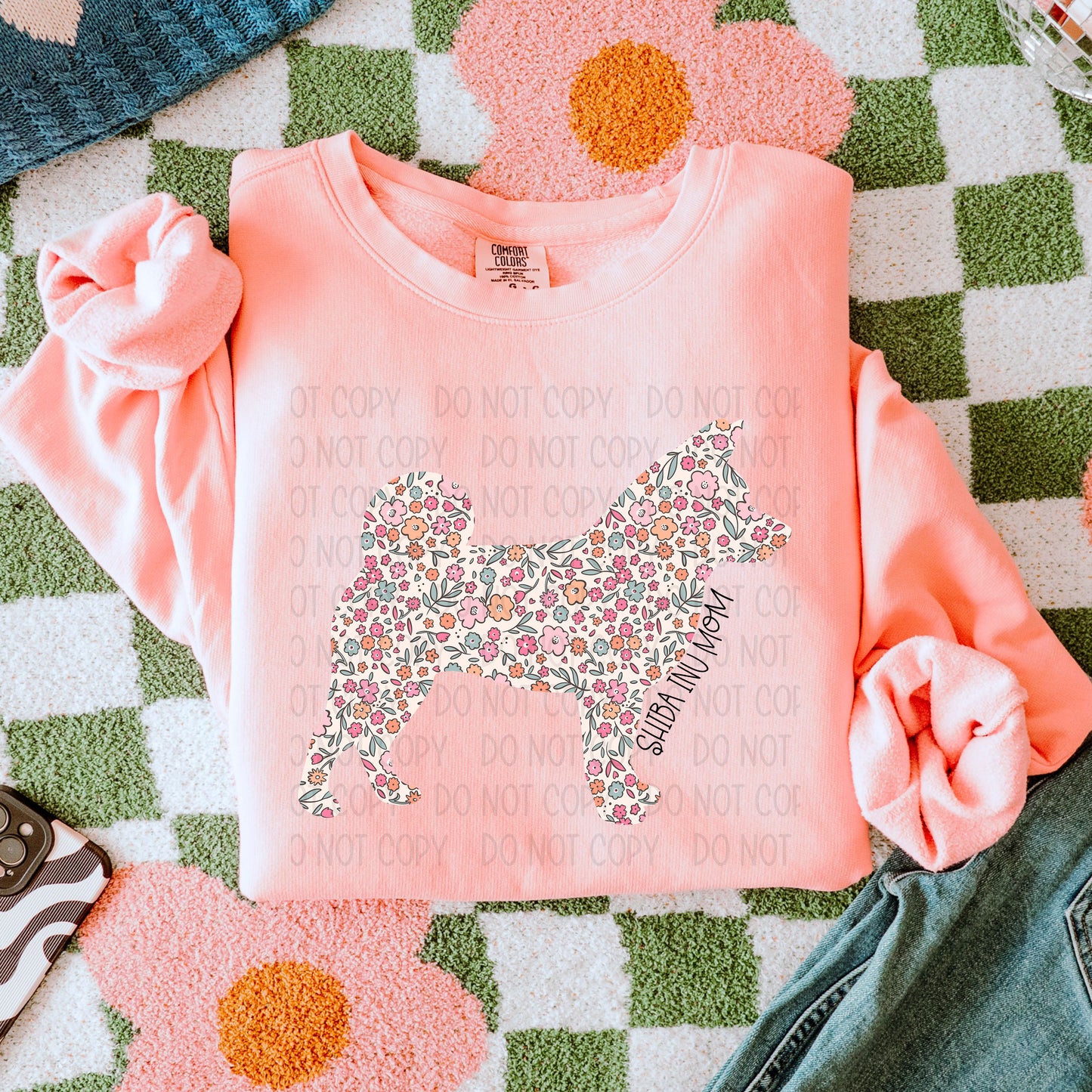 Dog Floral ( Multiple Options NO CUSTOMS ) Completed Tee