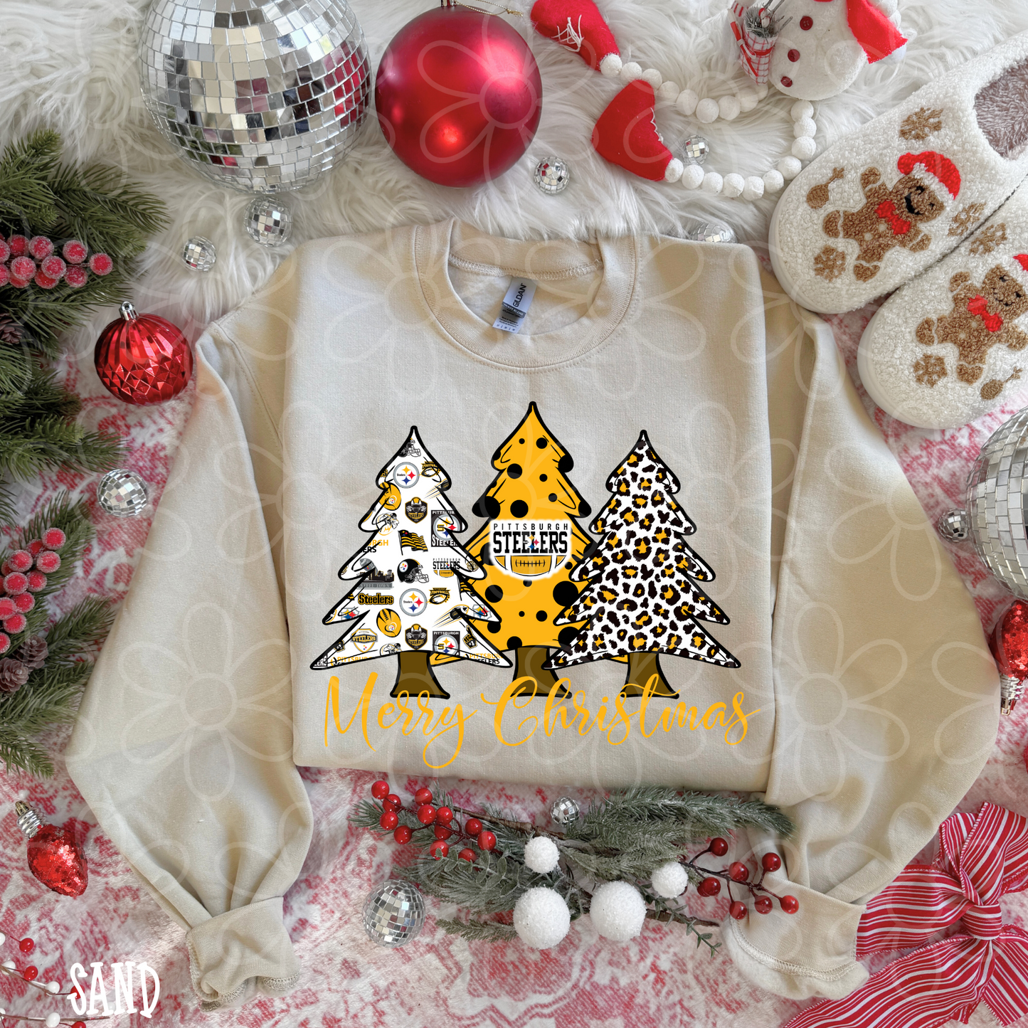 Merry Christmas Sports Team Trees (Multiple Options) Completed Tee