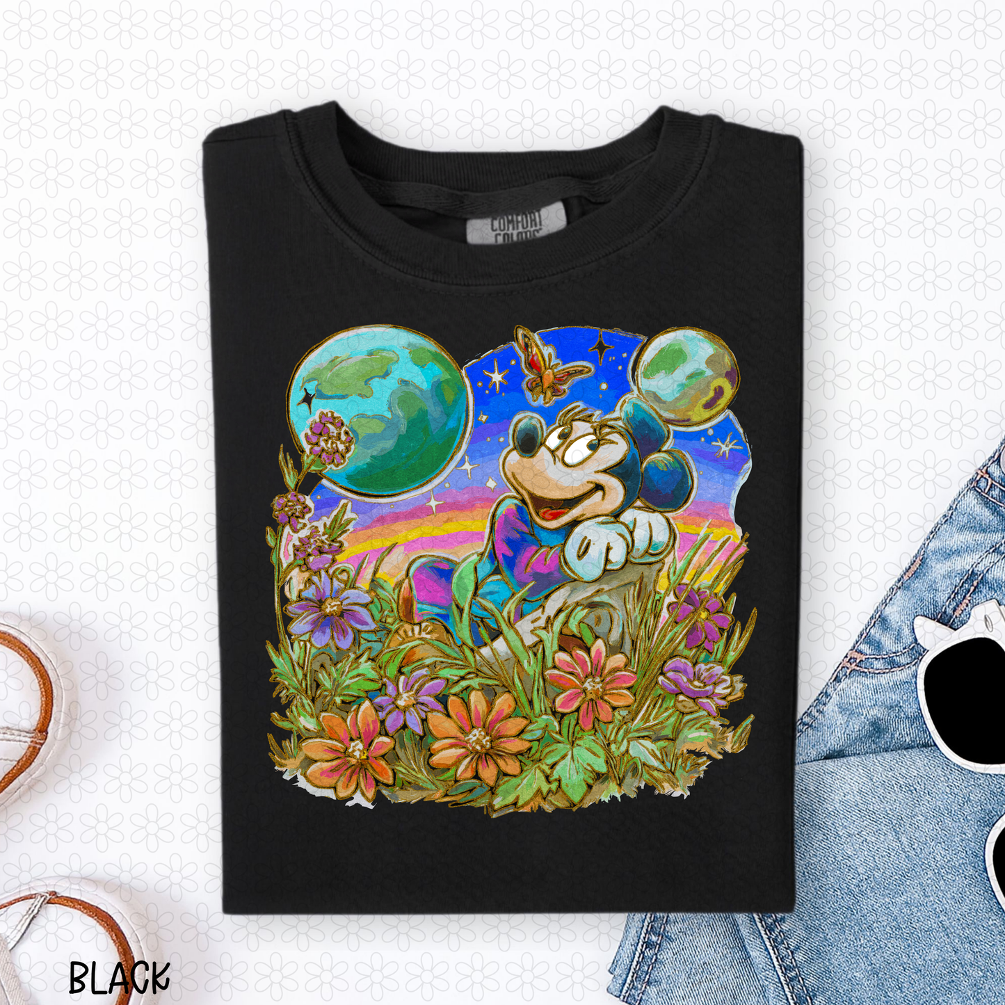 Retro Neon Mouse DTF Transfer