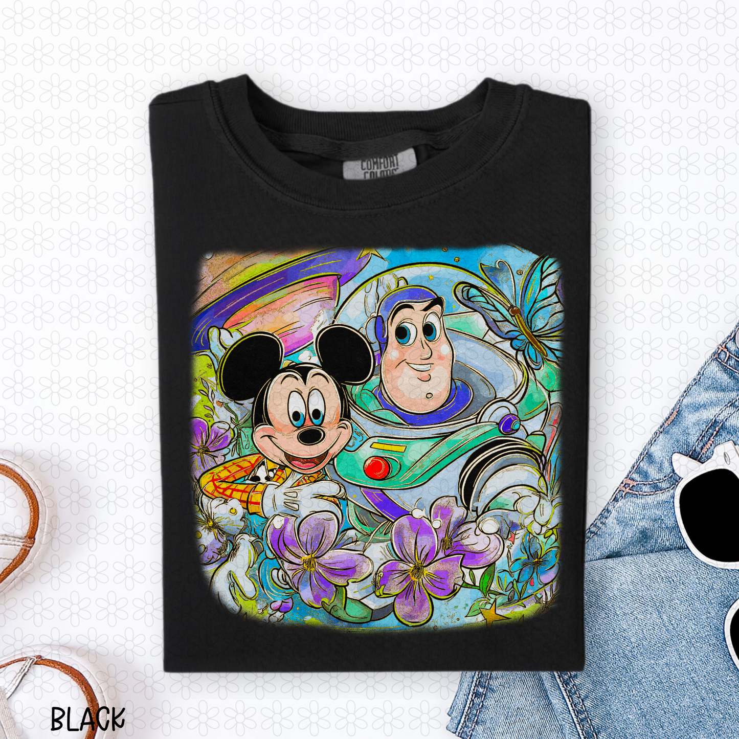 Retro Mouse and Lightyear DTF Transfer