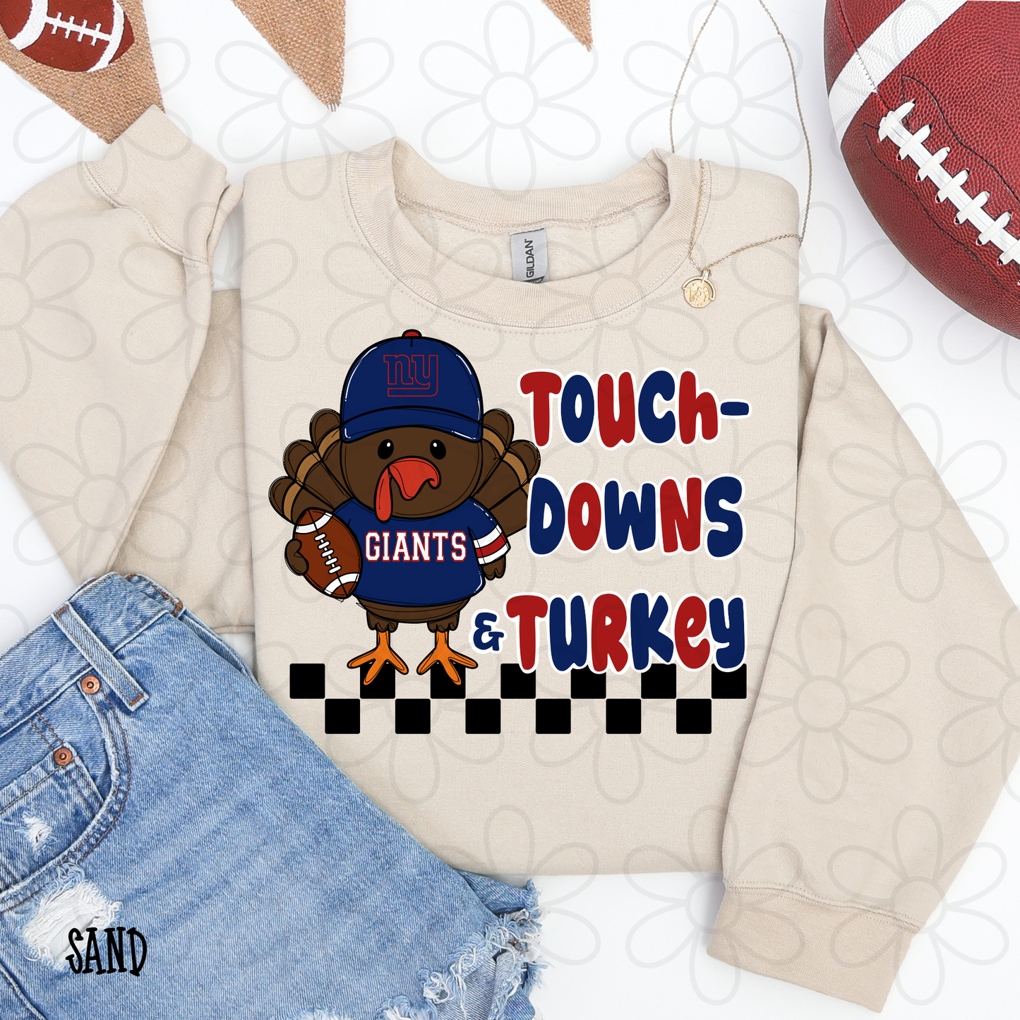 Touchdowns & Turkey Football Teams (Multiple Options) DTF Transfer