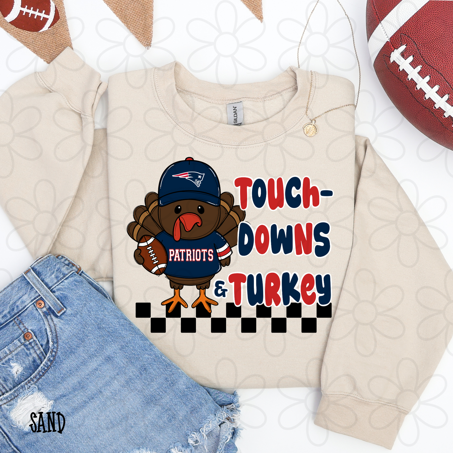 Touchdowns & Turkey Football Teams (Multiple Options) DTF Transfer