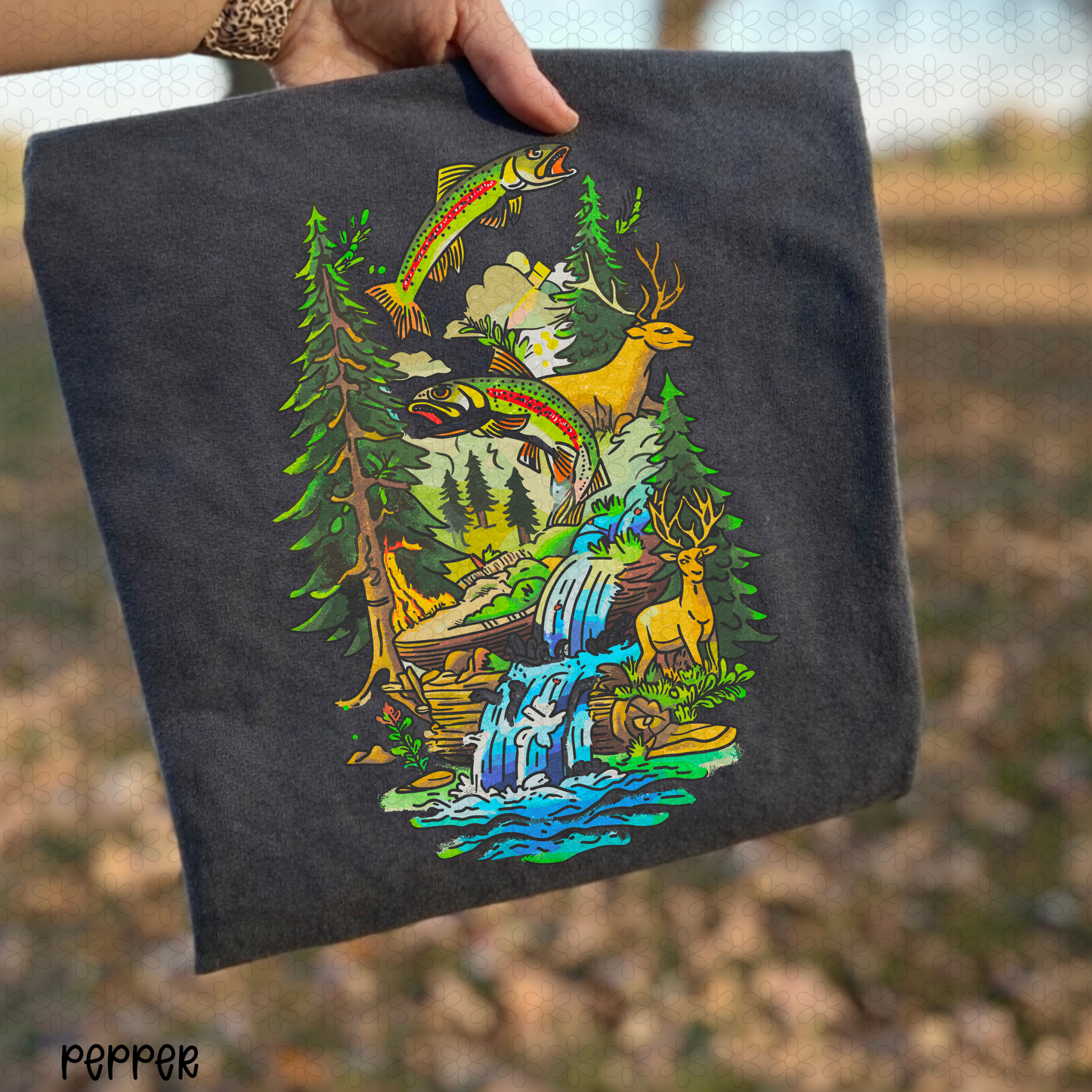 Retro Hunting and Fishing DTF Transfer