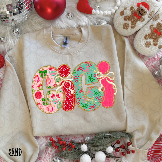 Christmas Bows Names (Multiple Options) Completed Tee