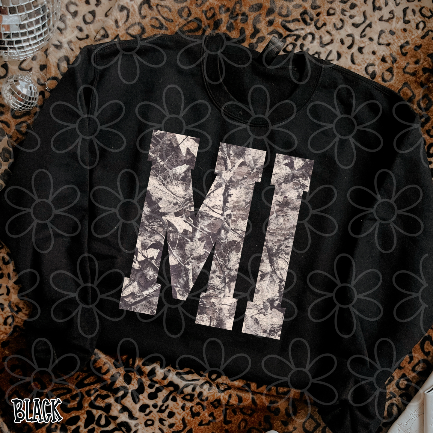 Leafy Camo State Abbreviations (Multiple Options) ( DTF Transfer