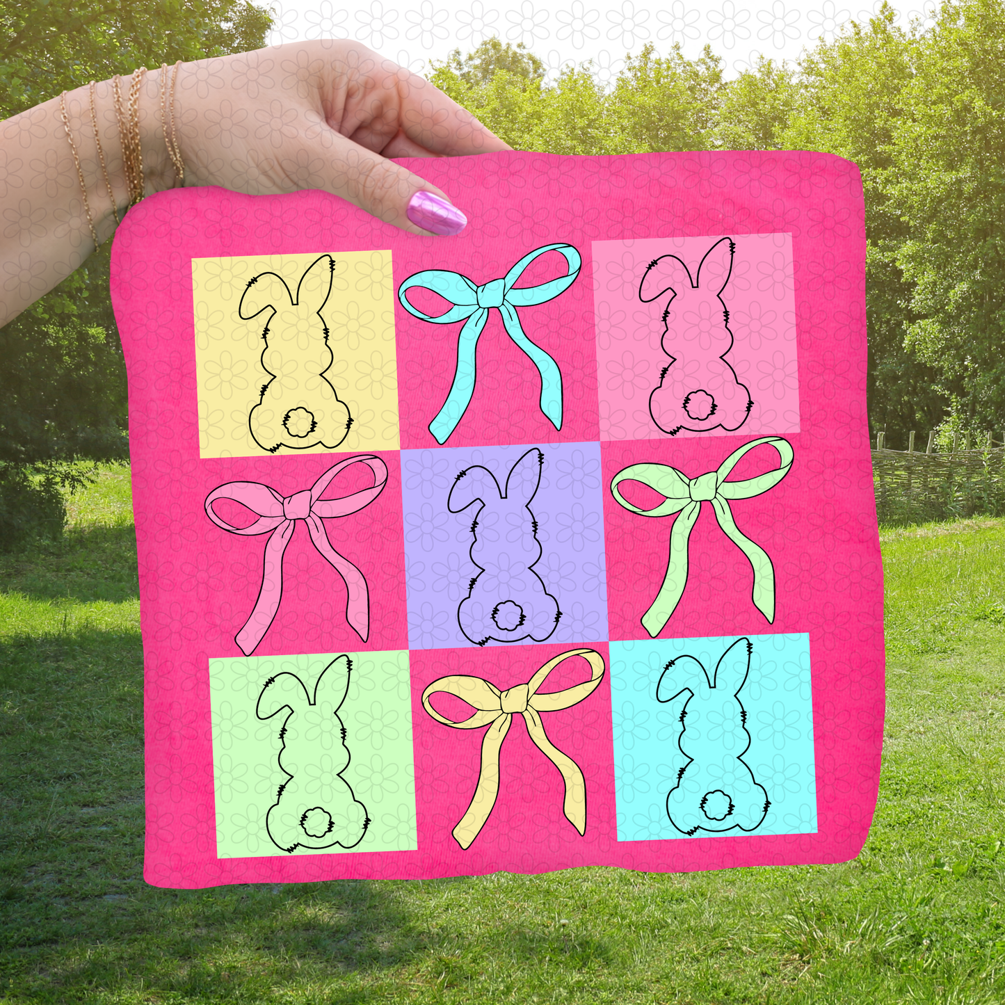 Pastel Bunny Bow Coquette DTF Transfer