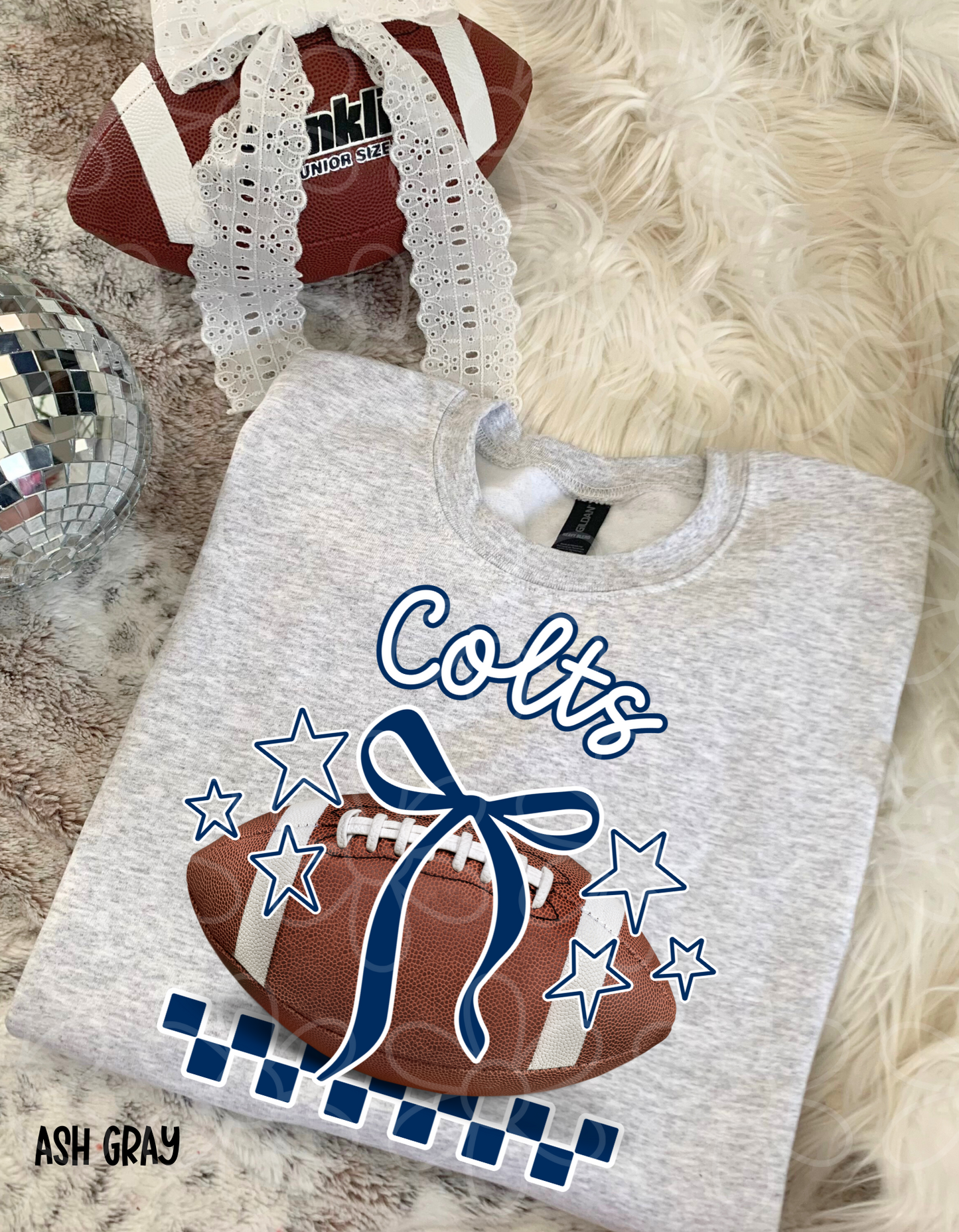 Football Teams Checkered Stars (Multiple Options) Kids Completed Tee