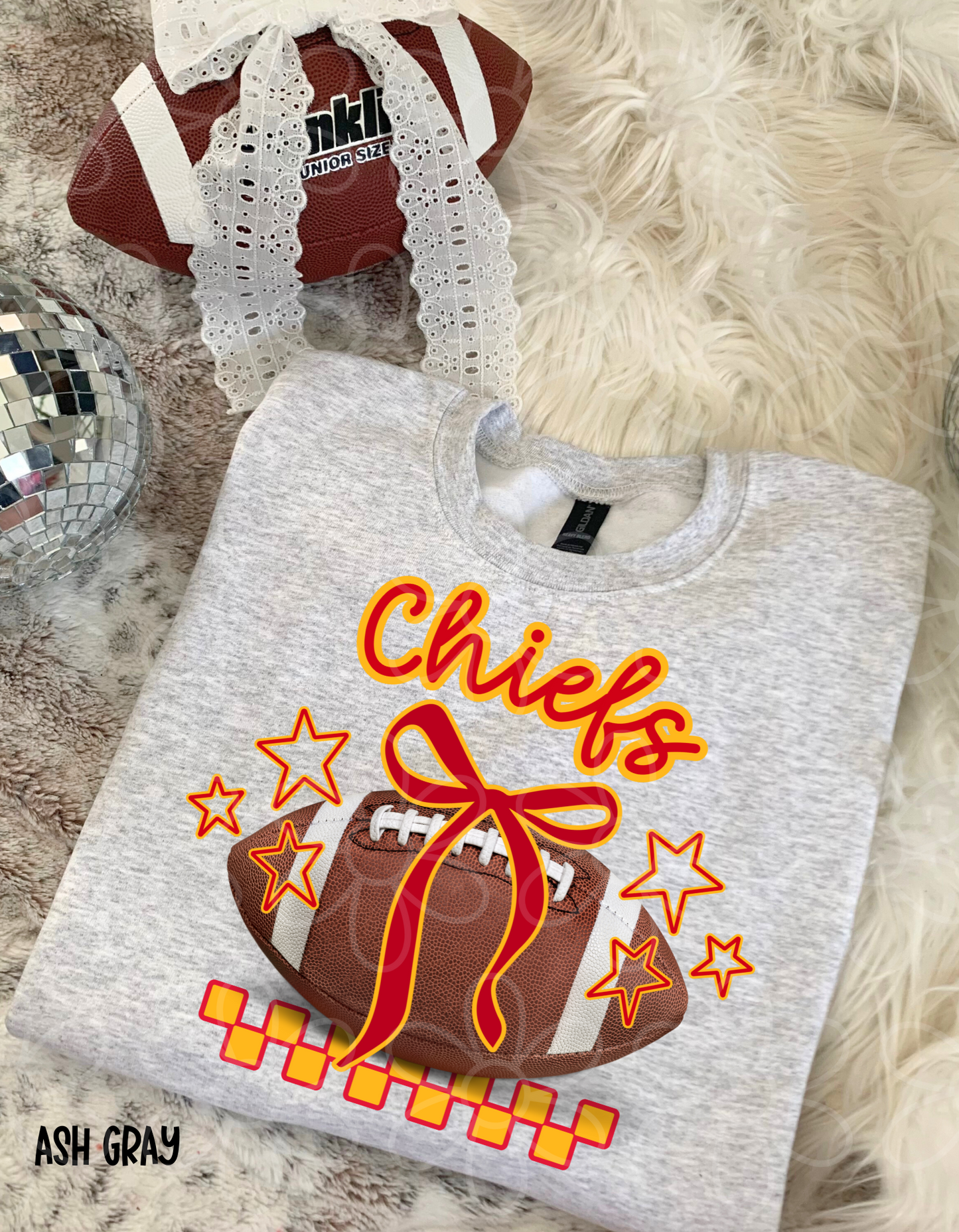 Football Teams Checkered Stars (Multiple Options) Kids Completed Tee