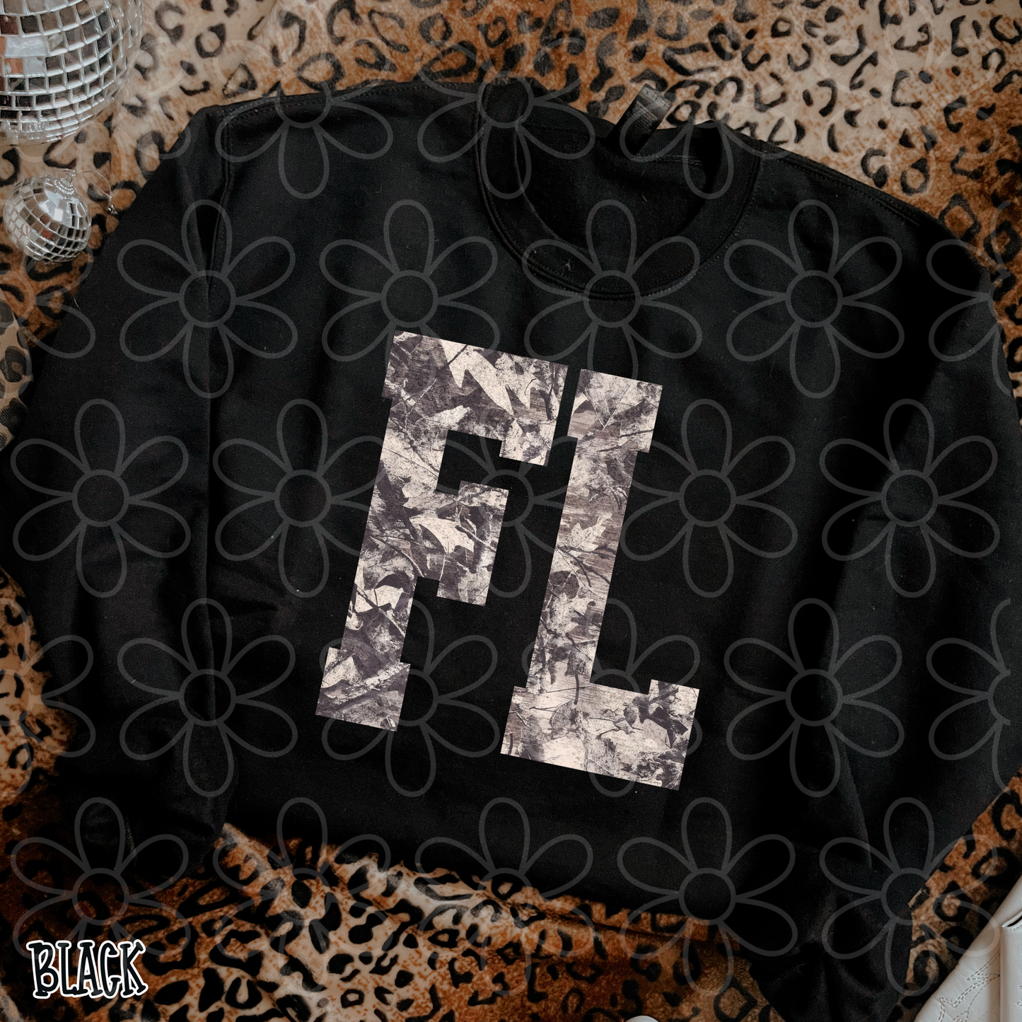 Leafy Camo State Abbreviations (Multiple Options) ( DTF Transfer