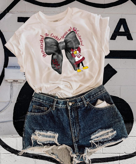 ‘USC’ Black Bow DTF Transfer Only