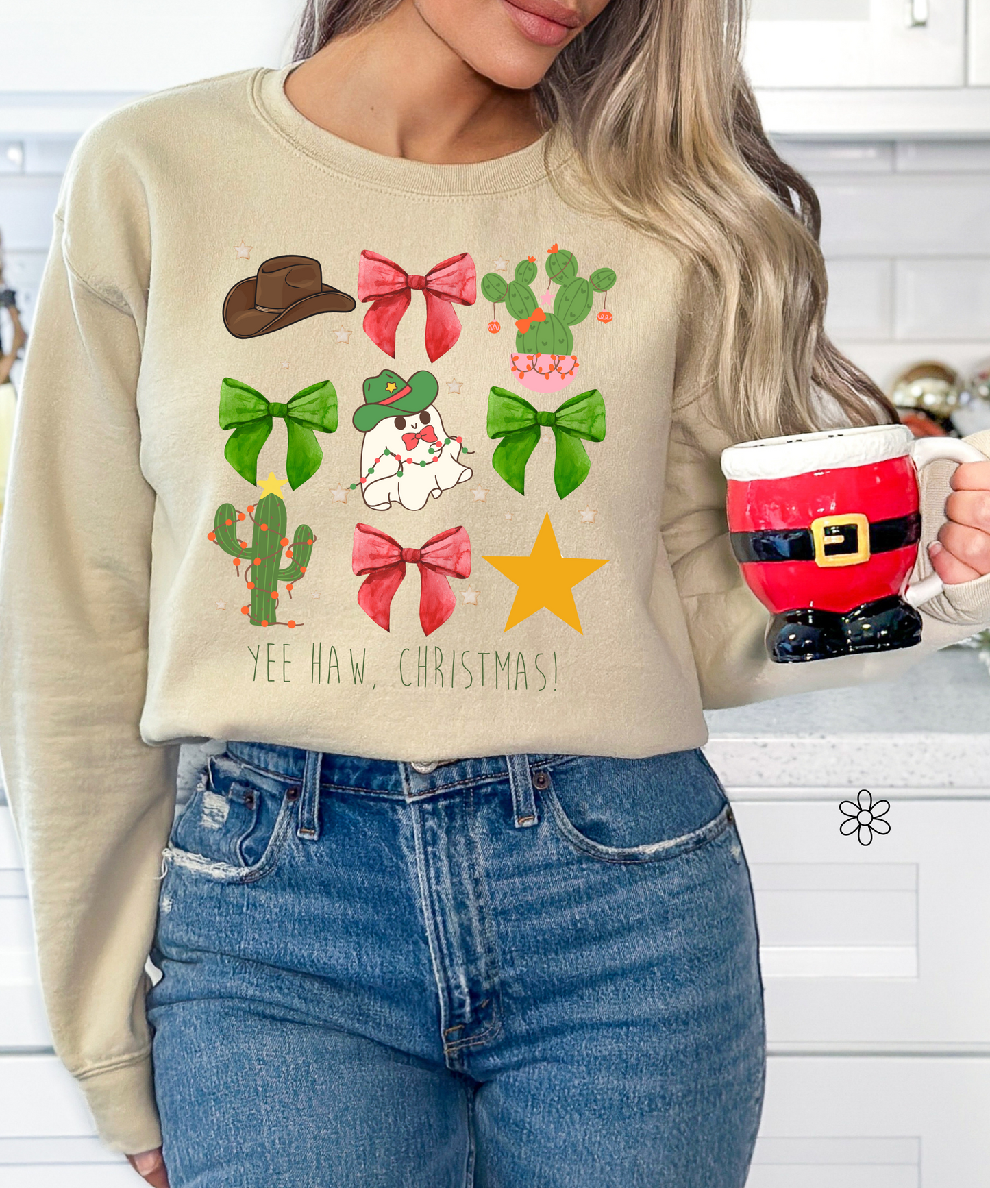 Yee Haw Christmas Completed Tee