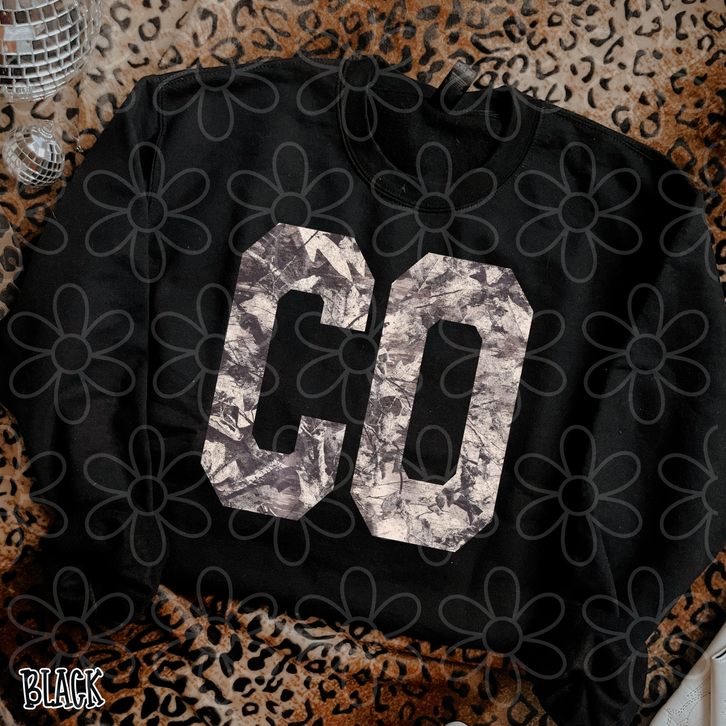 Leafy Camo State Abbreviations (Multiple Options) ( DTF Transfer
