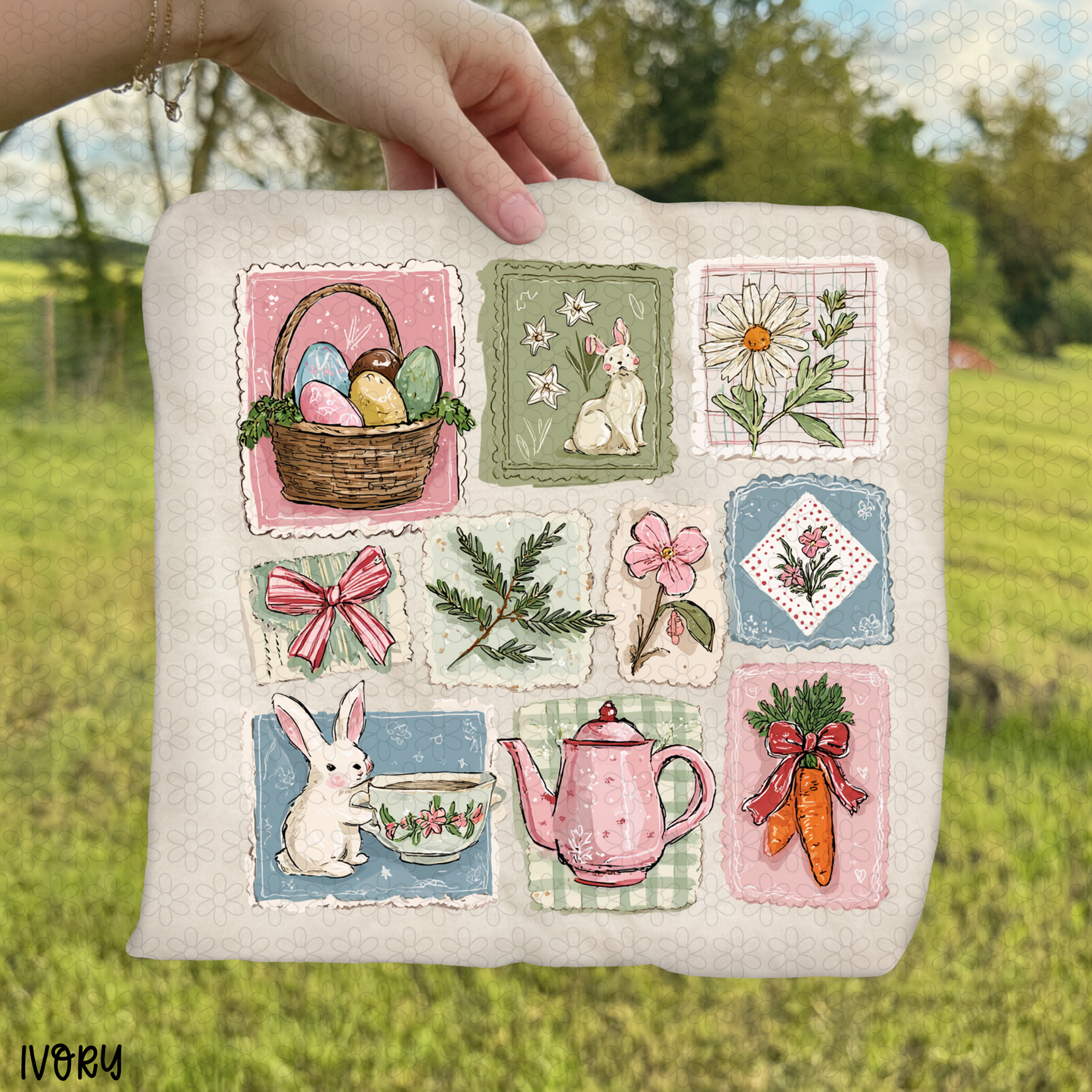 Grandma Core Easter Stamps DTF Transfer