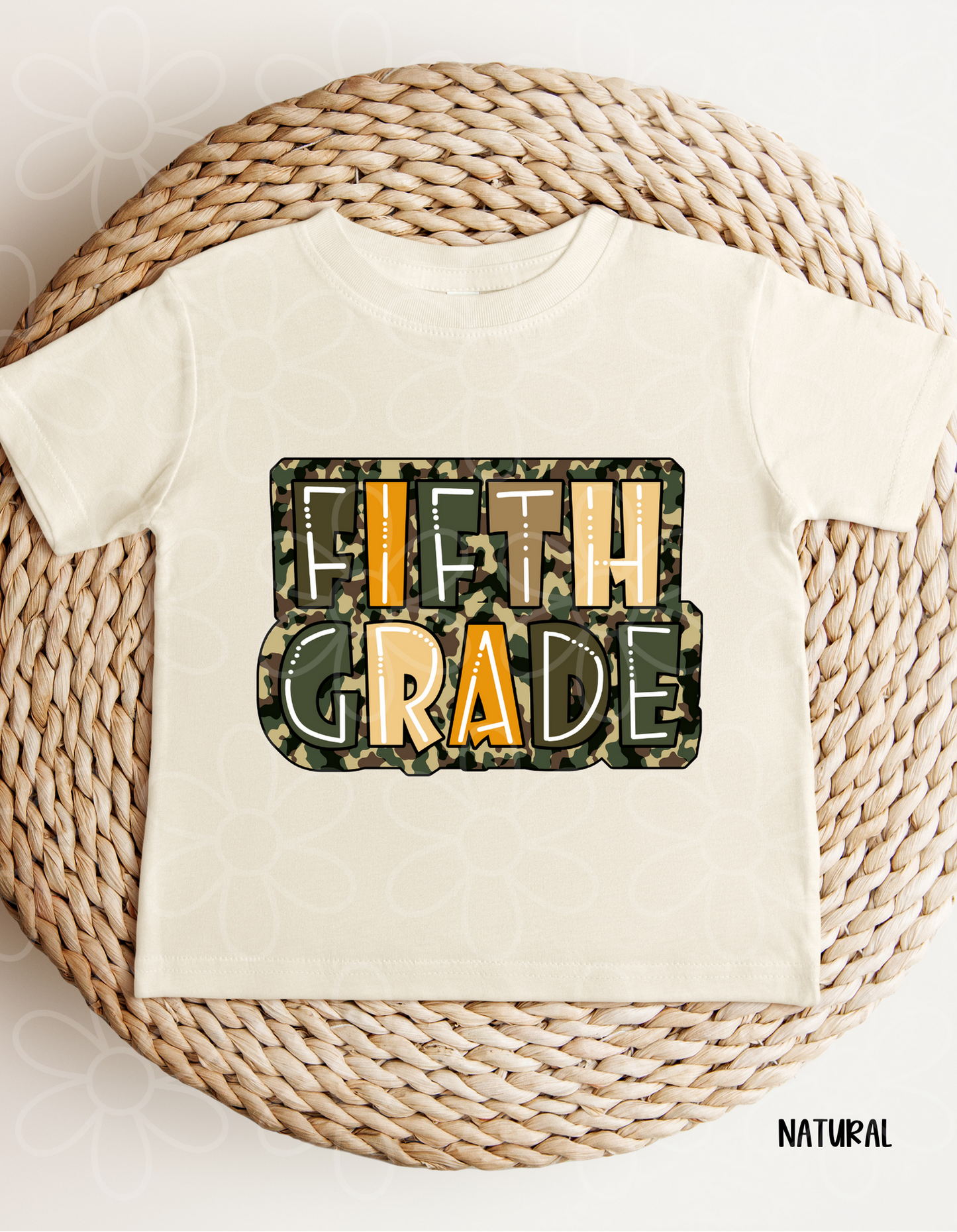 Camo School Grades (Multiple Options) DTF Transfer