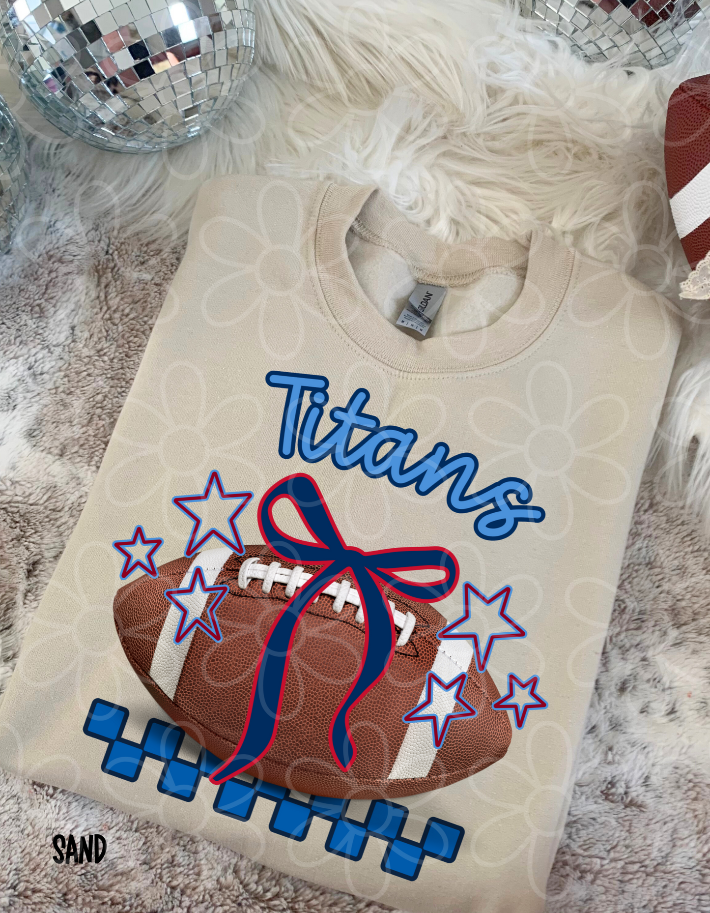 Football Teams Checkered Stars (Multiple Options) Kids Completed Tee