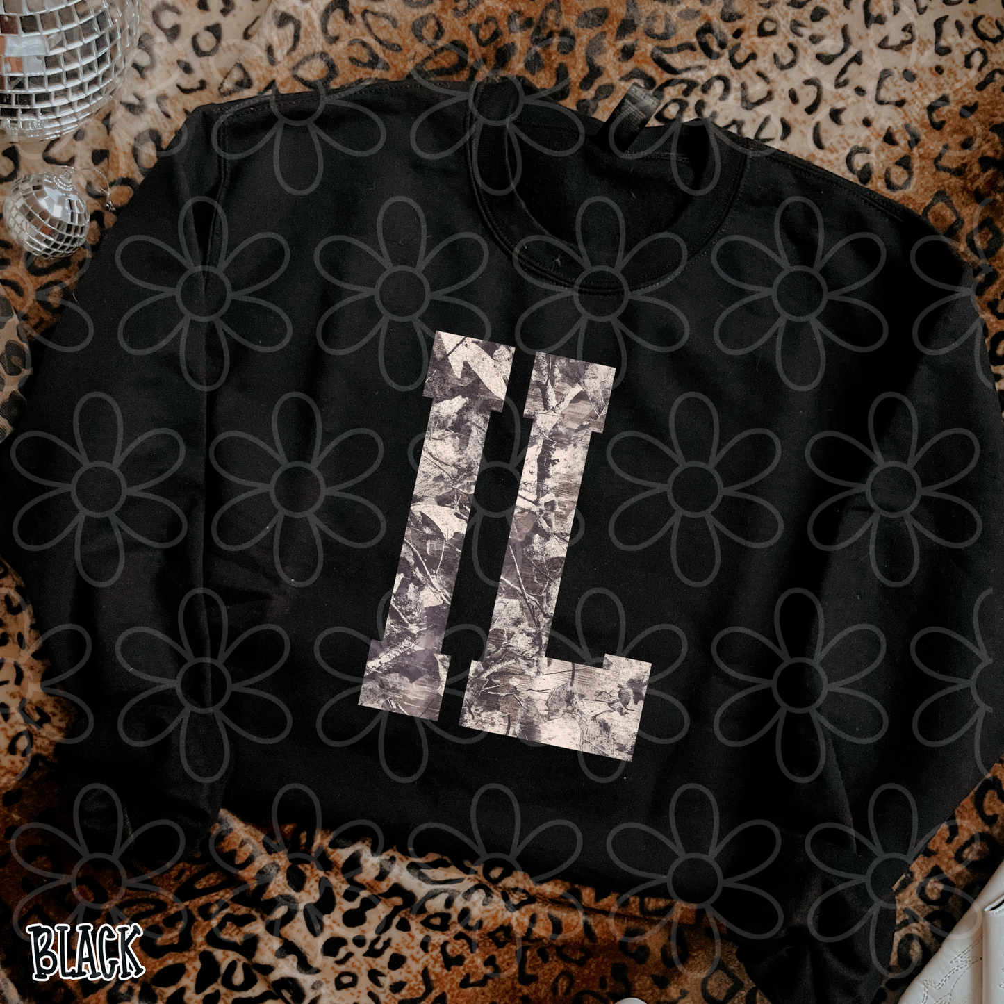 Leafy Camo State Abbreviations (Multiple Options) ( DTF Transfer