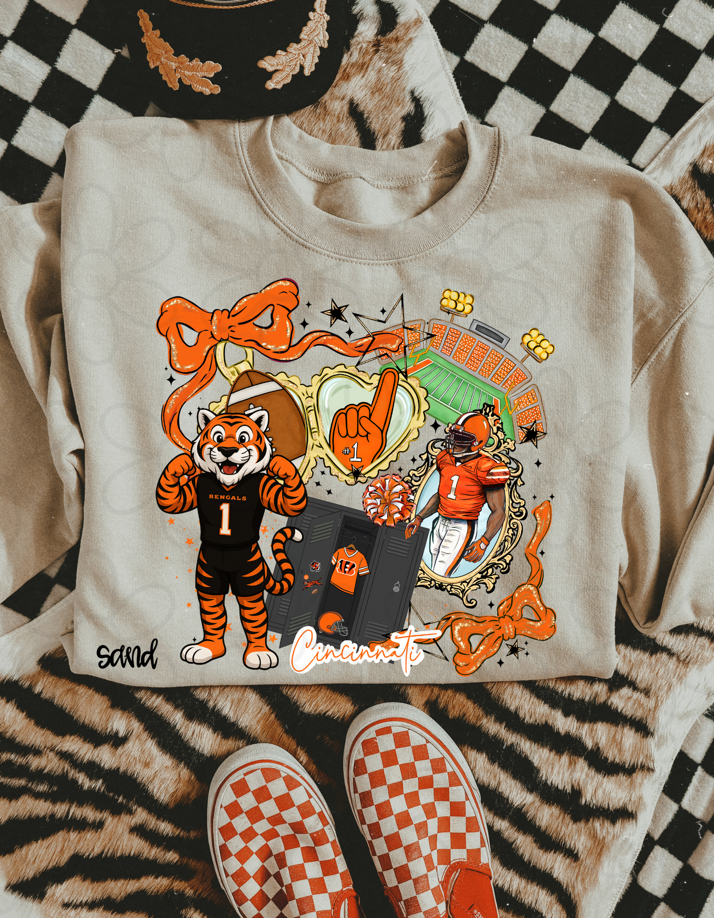 Football Locket (Multiple Options) Completed Tee