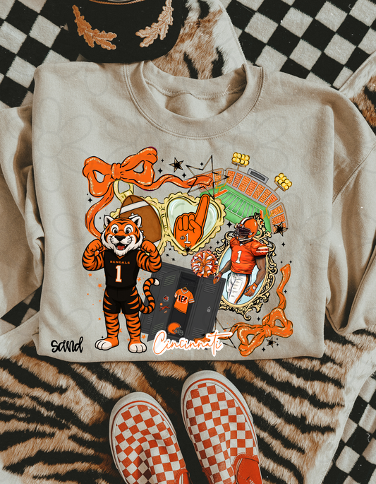 Football Locket (Multiple Options) Kids Completed Tee