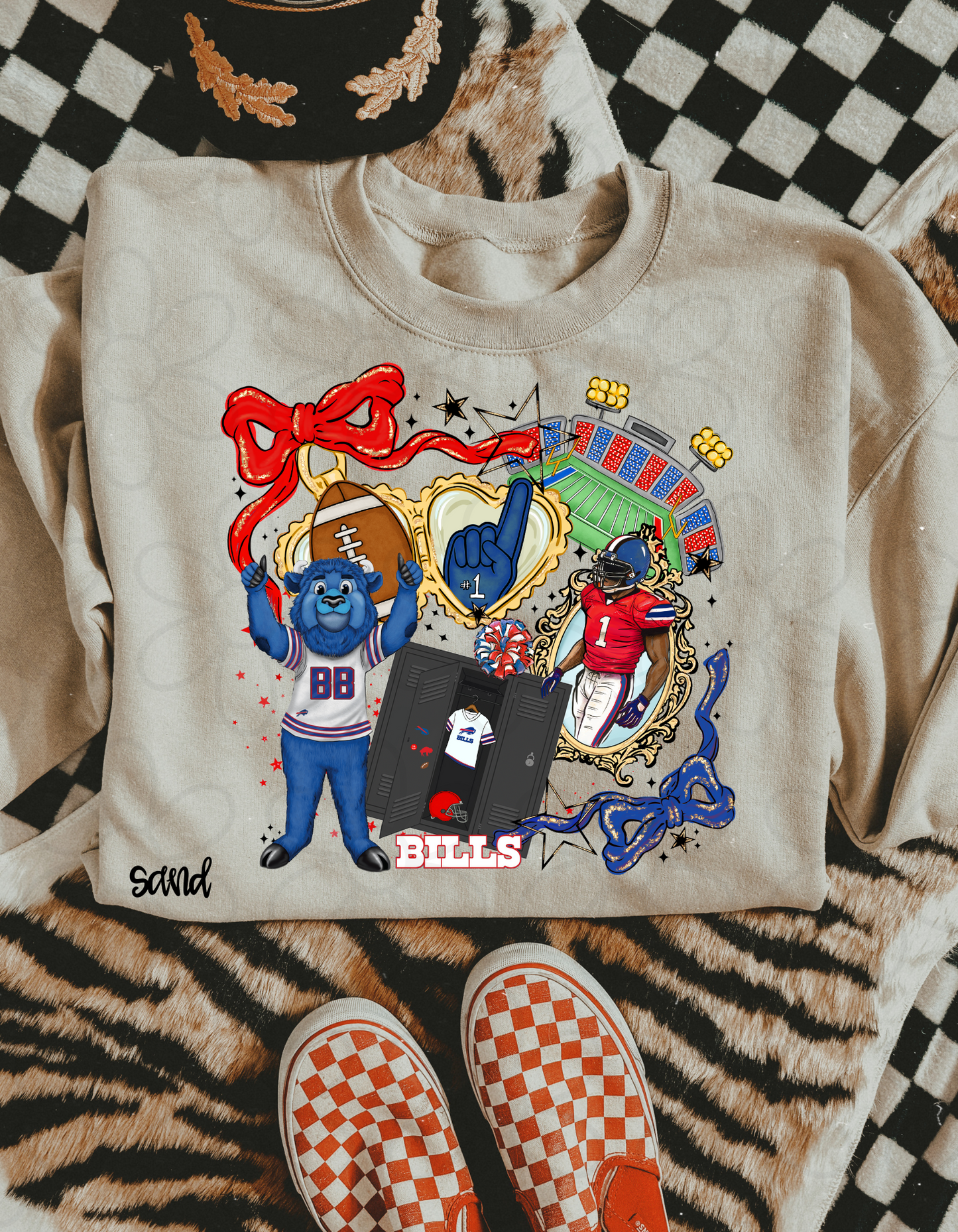Football Locket (Multiple Options) Completed Tee