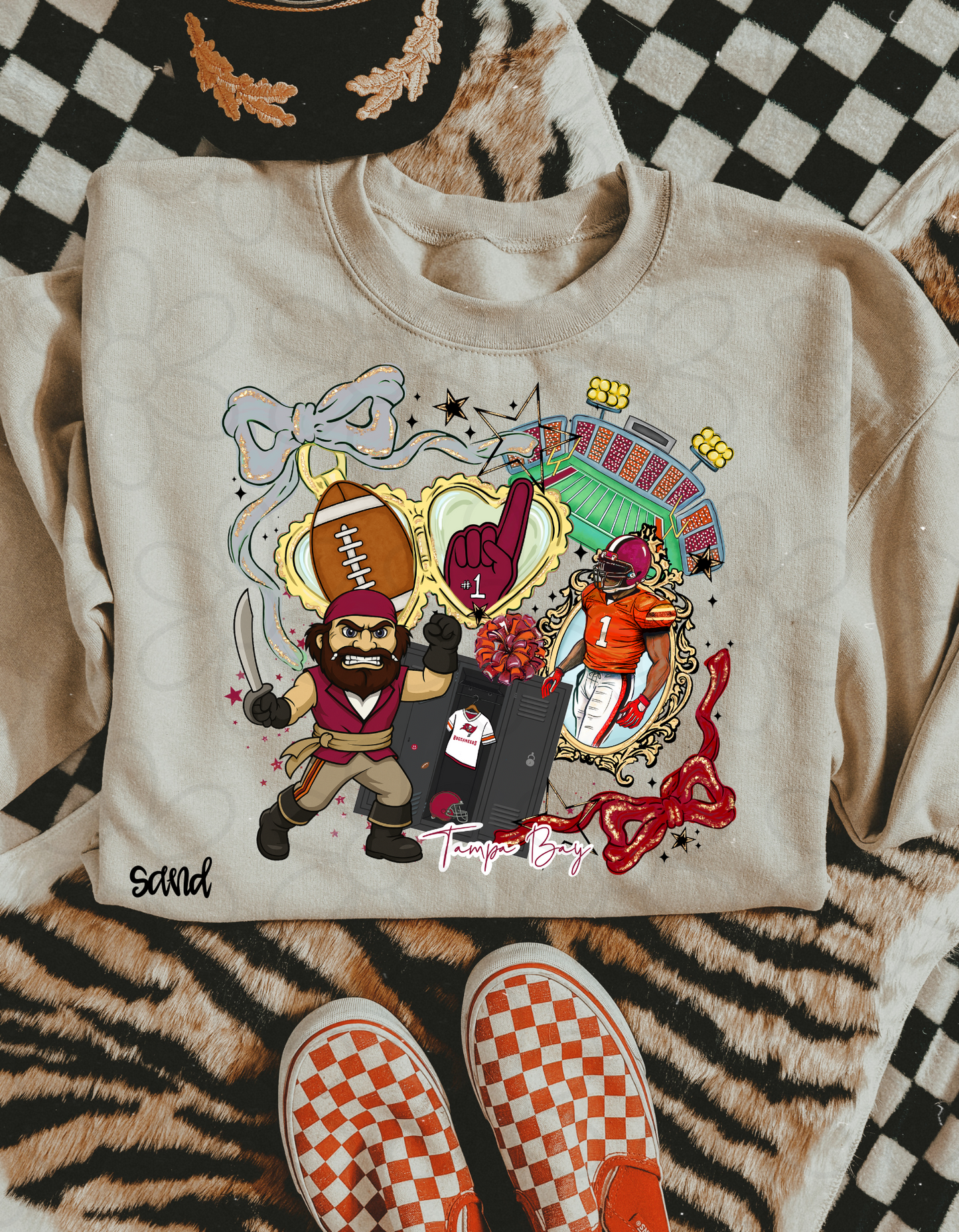 Football Locket (Multiple Options) Completed Tee