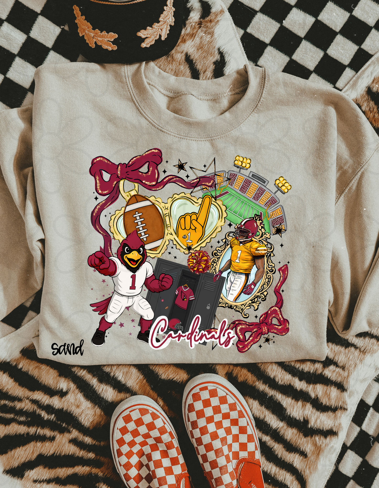 Football Locket (Multiple Options) Completed Tee