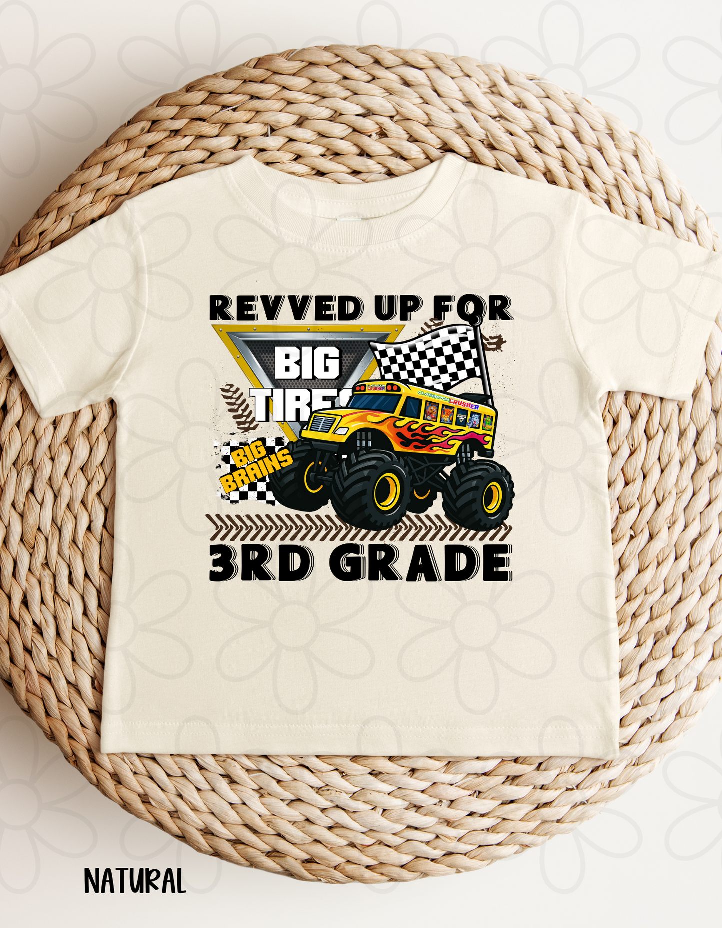 Revved Up For School Grades (Multiple Options) Completed Tee