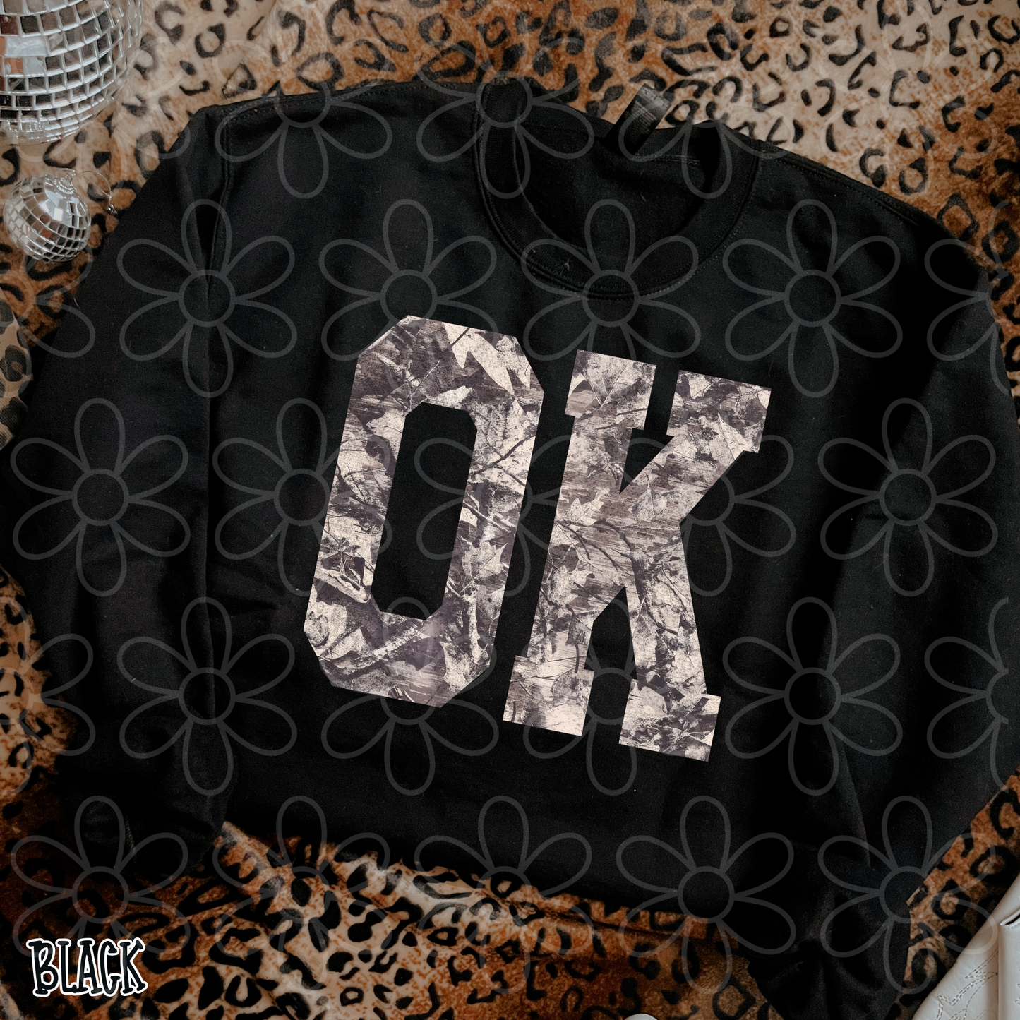 Leafy Camo State Abbreviations (Multiple Options) ( DTF Transfer