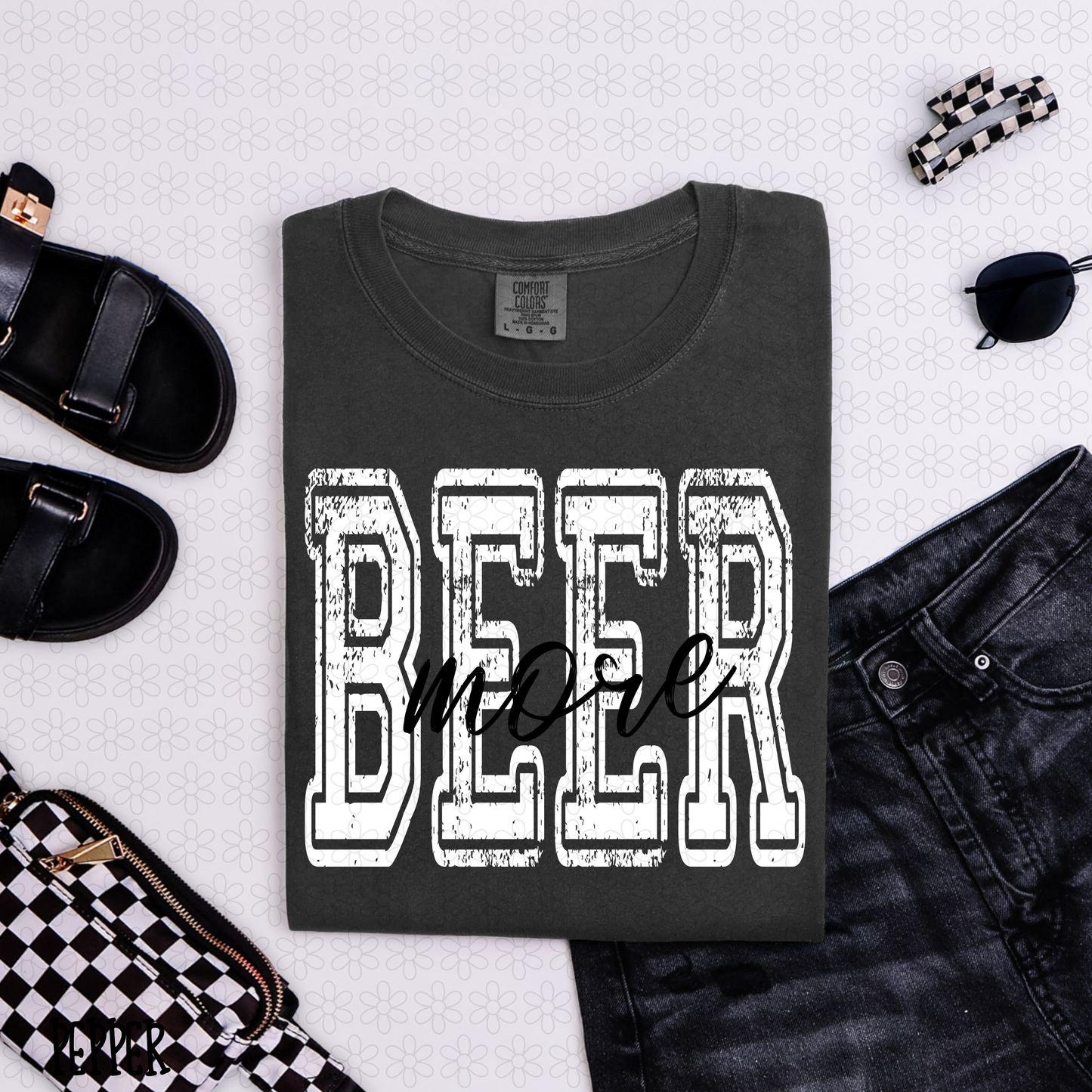 Distressed More Beer DTF Transfer