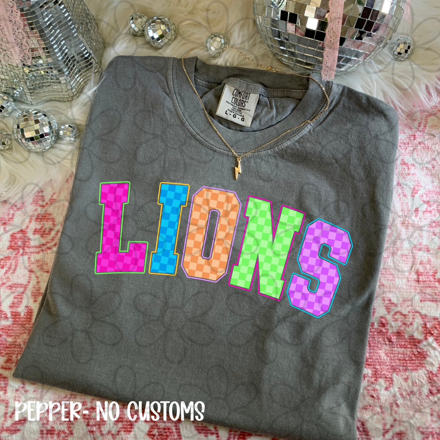 Colorful Checkered Sports Teams (Multiple Options) Completed Tee