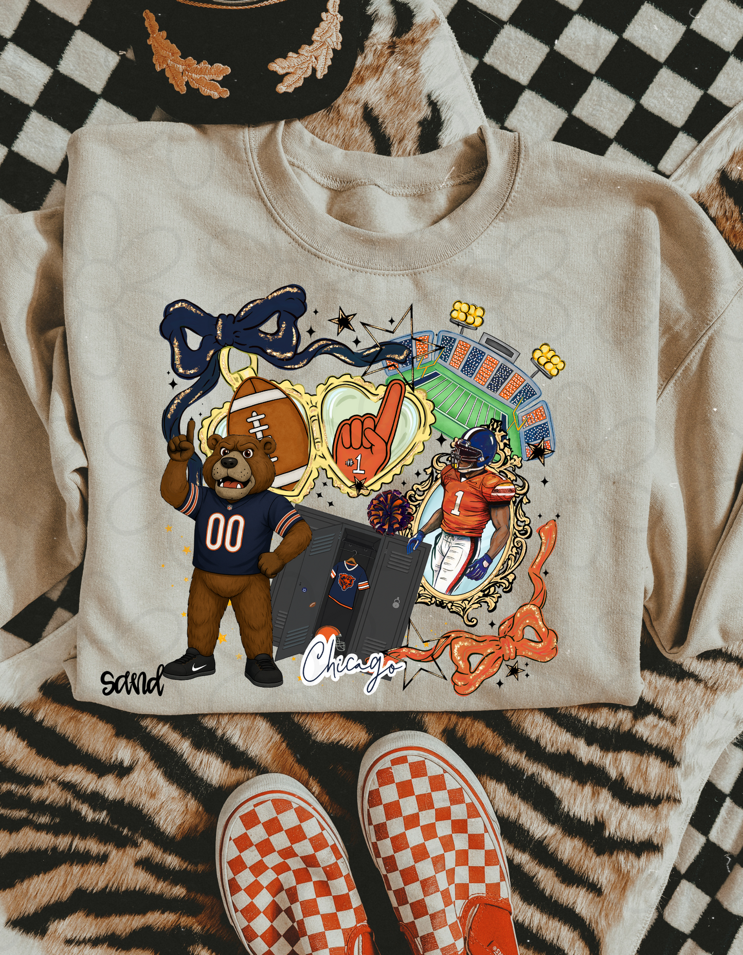 Football Locket (Multiple Options) Completed Tee