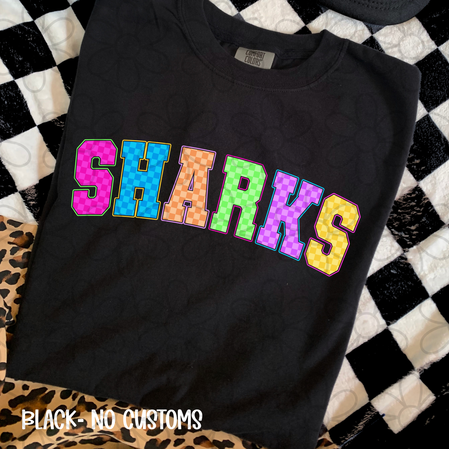 Colorful Checkered Sports Teams (Multiple Options) Completed Tee