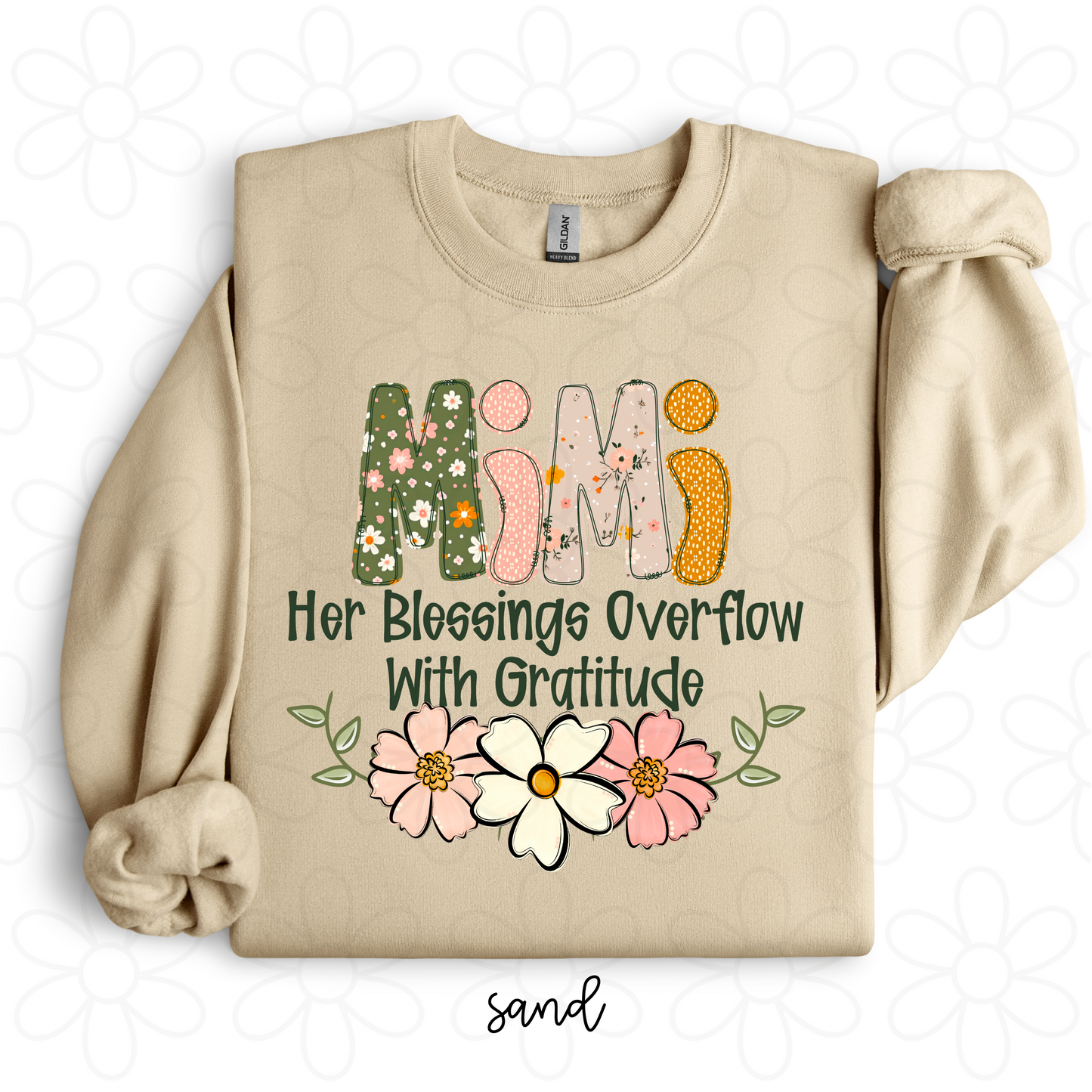 Custom Her Blessings Overflow With Gratitude (Multiple Options) DTF Transfer