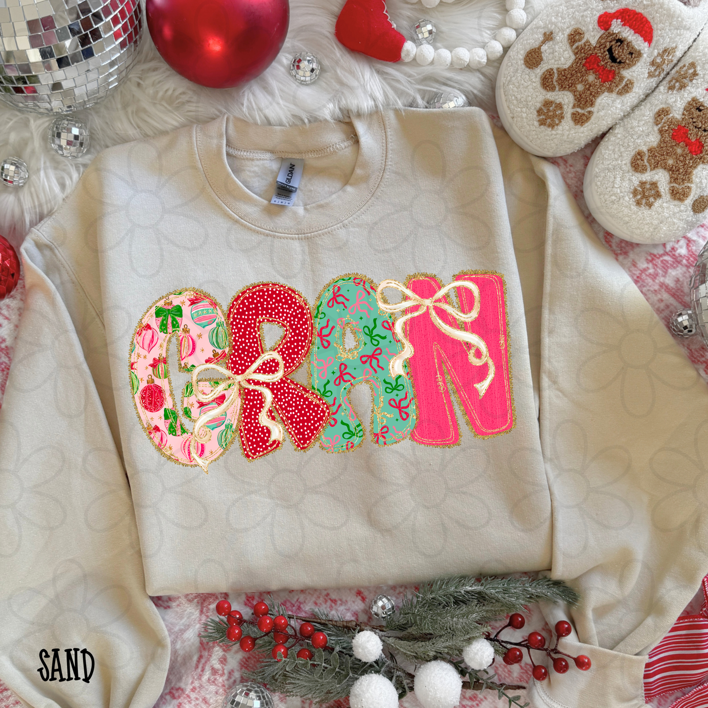 Christmas Bows Names (Multiple Options) DTF Transfer